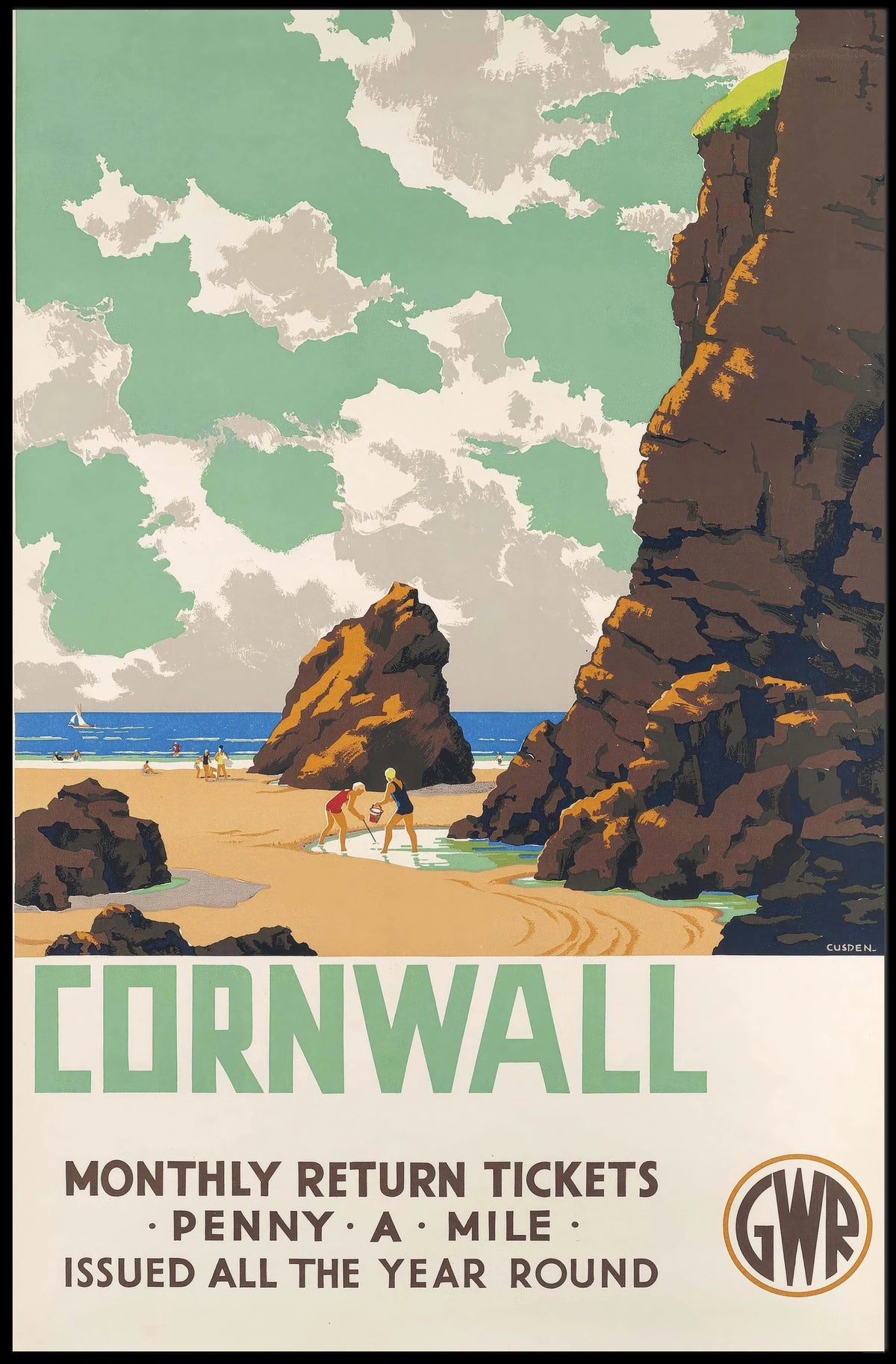 Cornwall Travel Promotion Poster