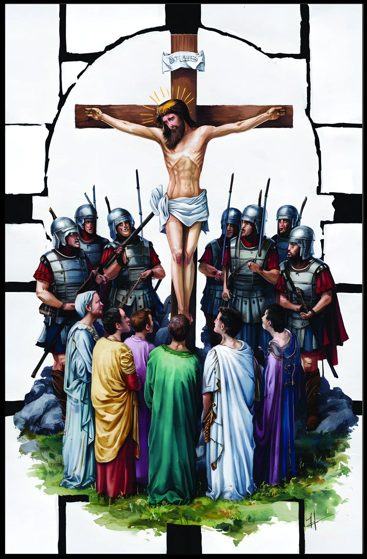 The Crucifixion Scene Poster