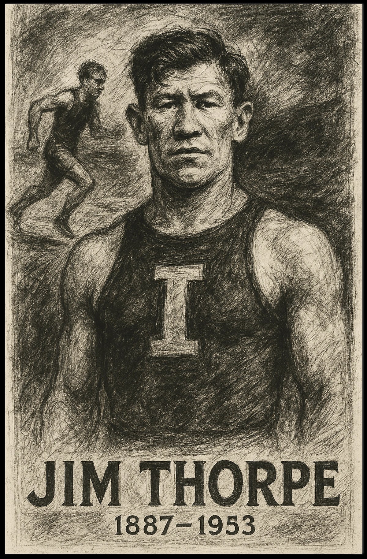 Jim Thorpe Legendary Athlete Poster