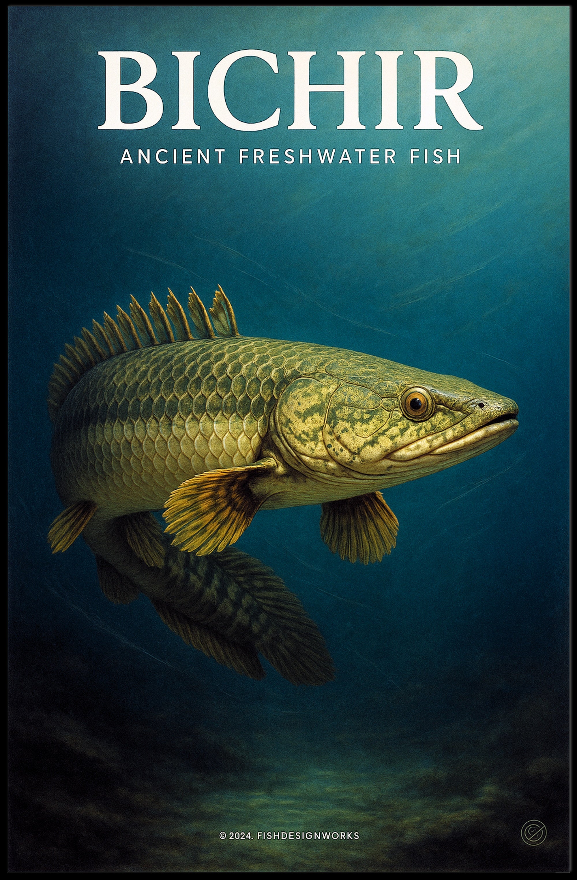 Bichir Ancient Freshwater Fish Poster PosterGoat