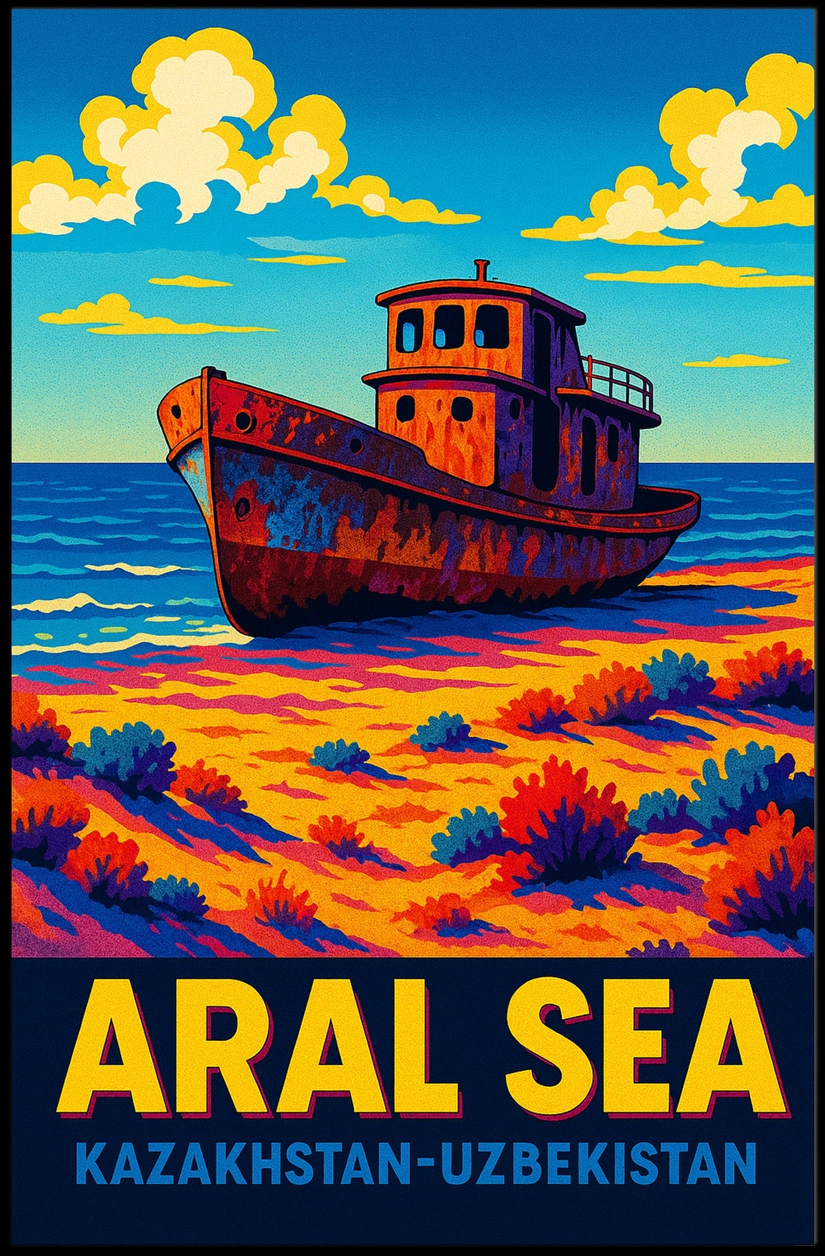 Aral Sea Kazakhstan-Uzbekistan Poster