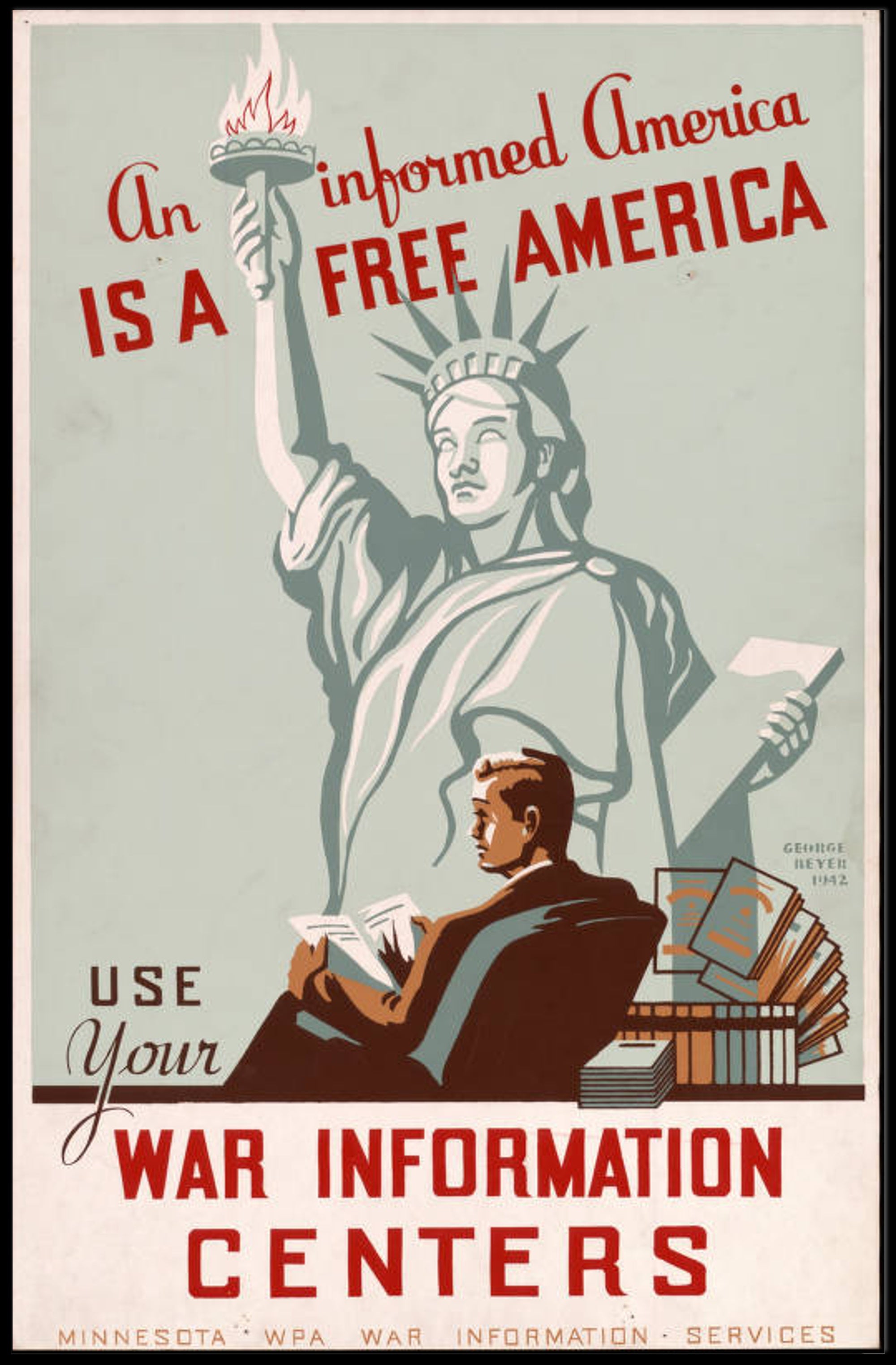 An Informed America is a Free America Poster PosterGoat