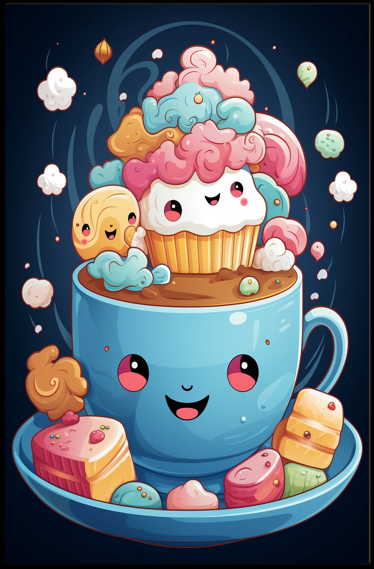 Whimsical Cupcake Delight Poster