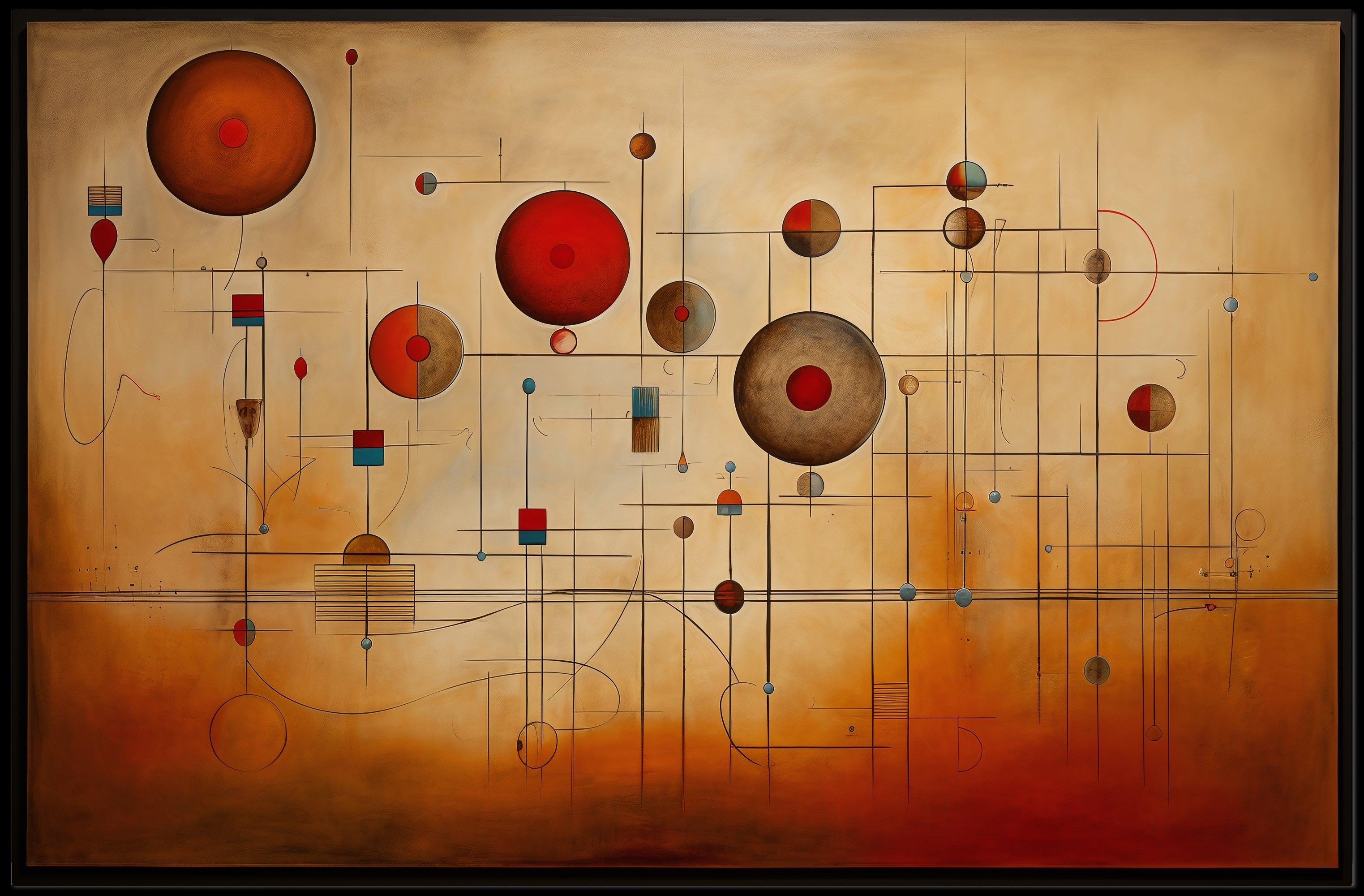 Abstract Geometric Harmony: Modern Minimalist Artistic Poster