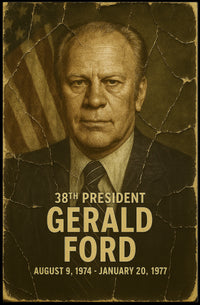 Gerald Ford 38th President of the United States Damaged Photograph Poster
