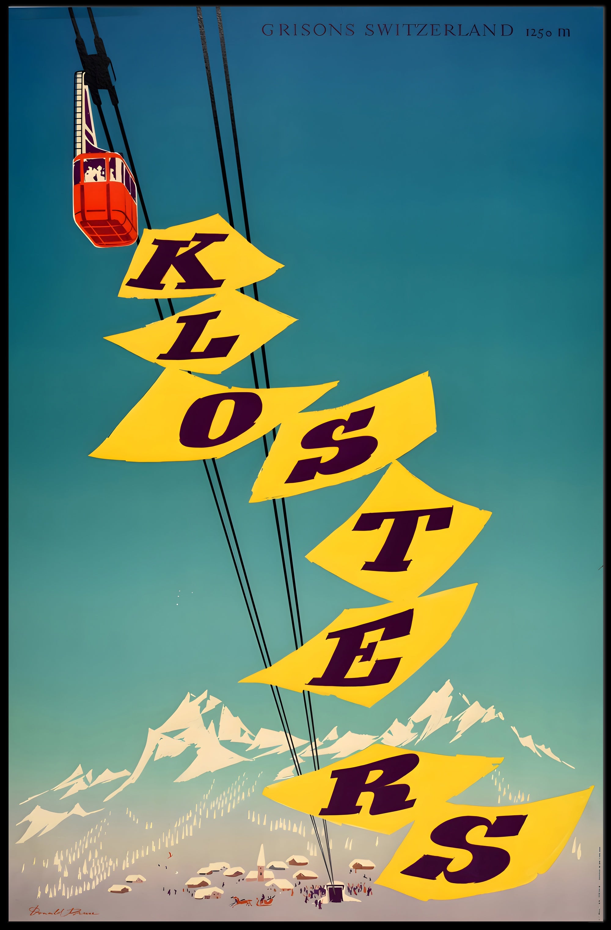 Klosters in Grisons, Switzerland Poster PosterGoat