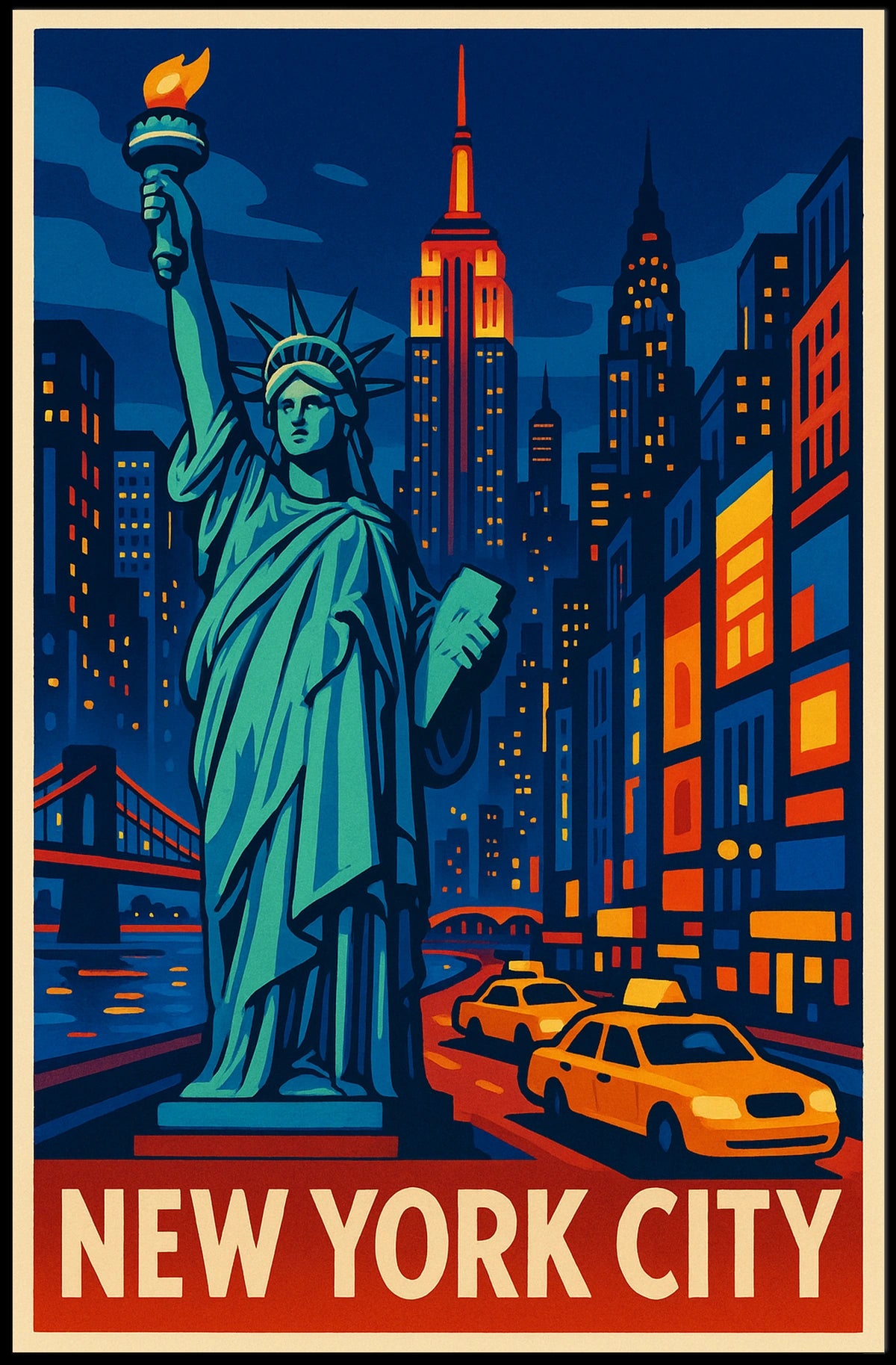 Eclectic Abstract Art Poster For Modern Interiors Bold