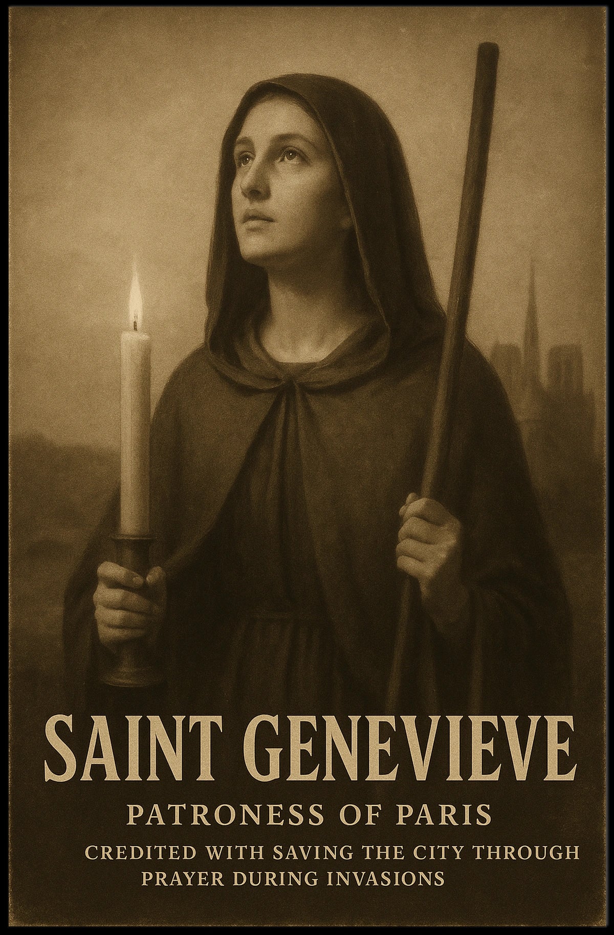 Saint Genevieve Patroness Of Paris Poster