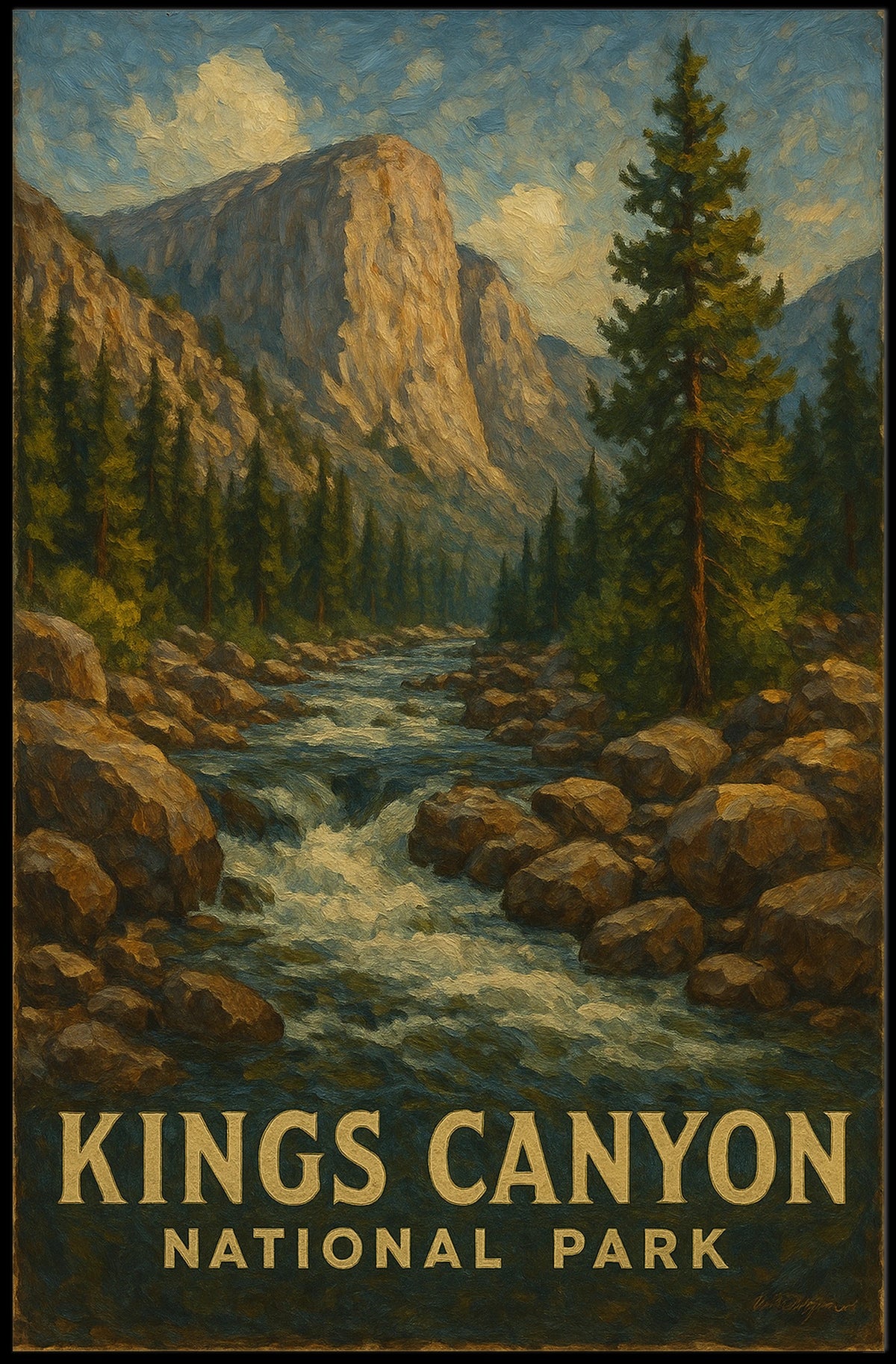 Kings Canyon National Park Scenic Adventure Poster