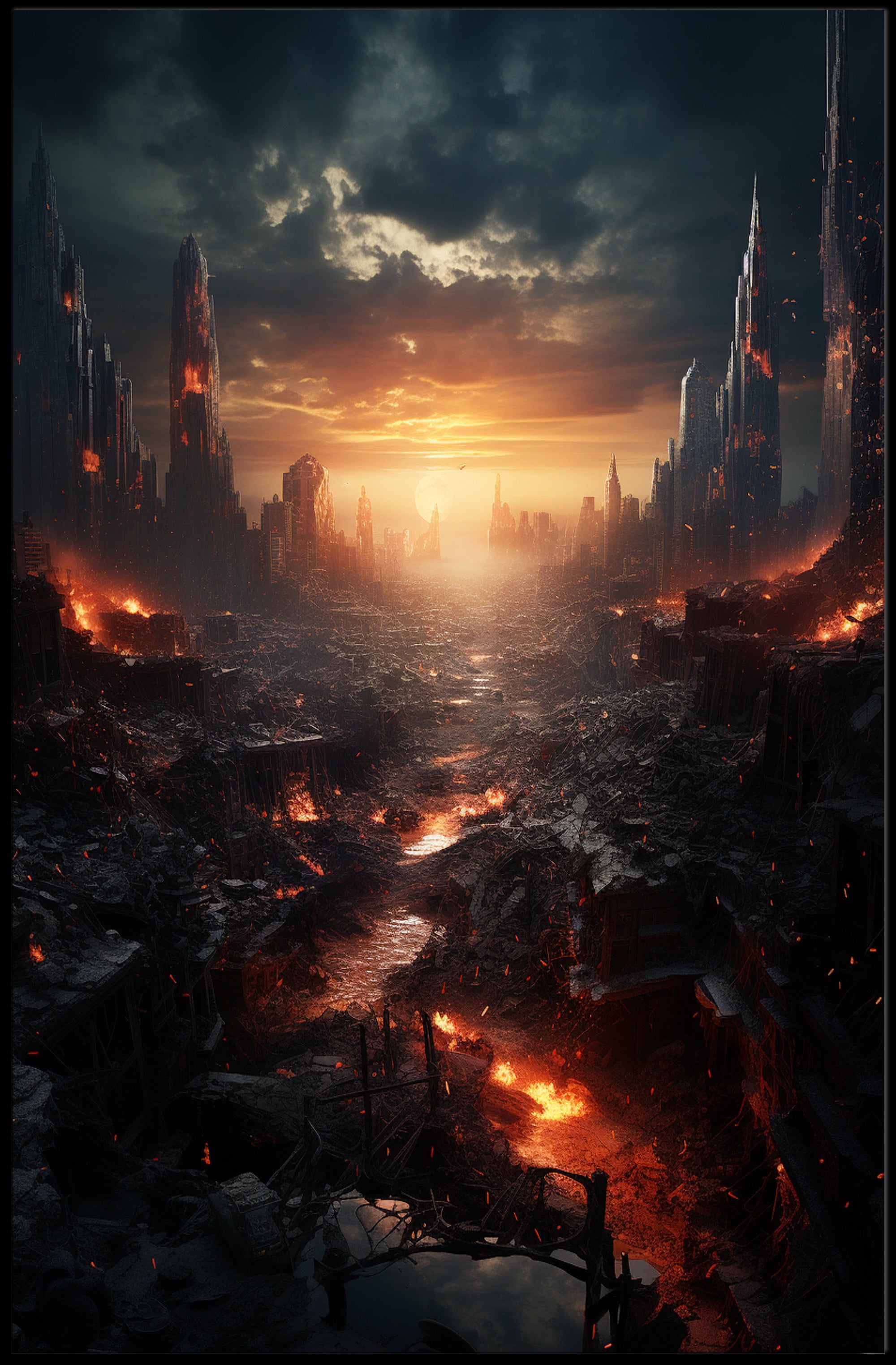Post-Apocalyptic Sunset Poster