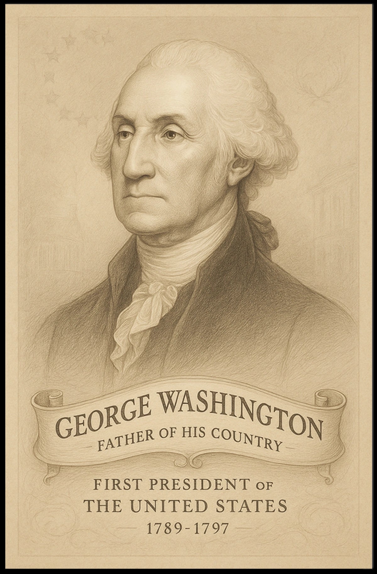 George Washington 1st President Poster
