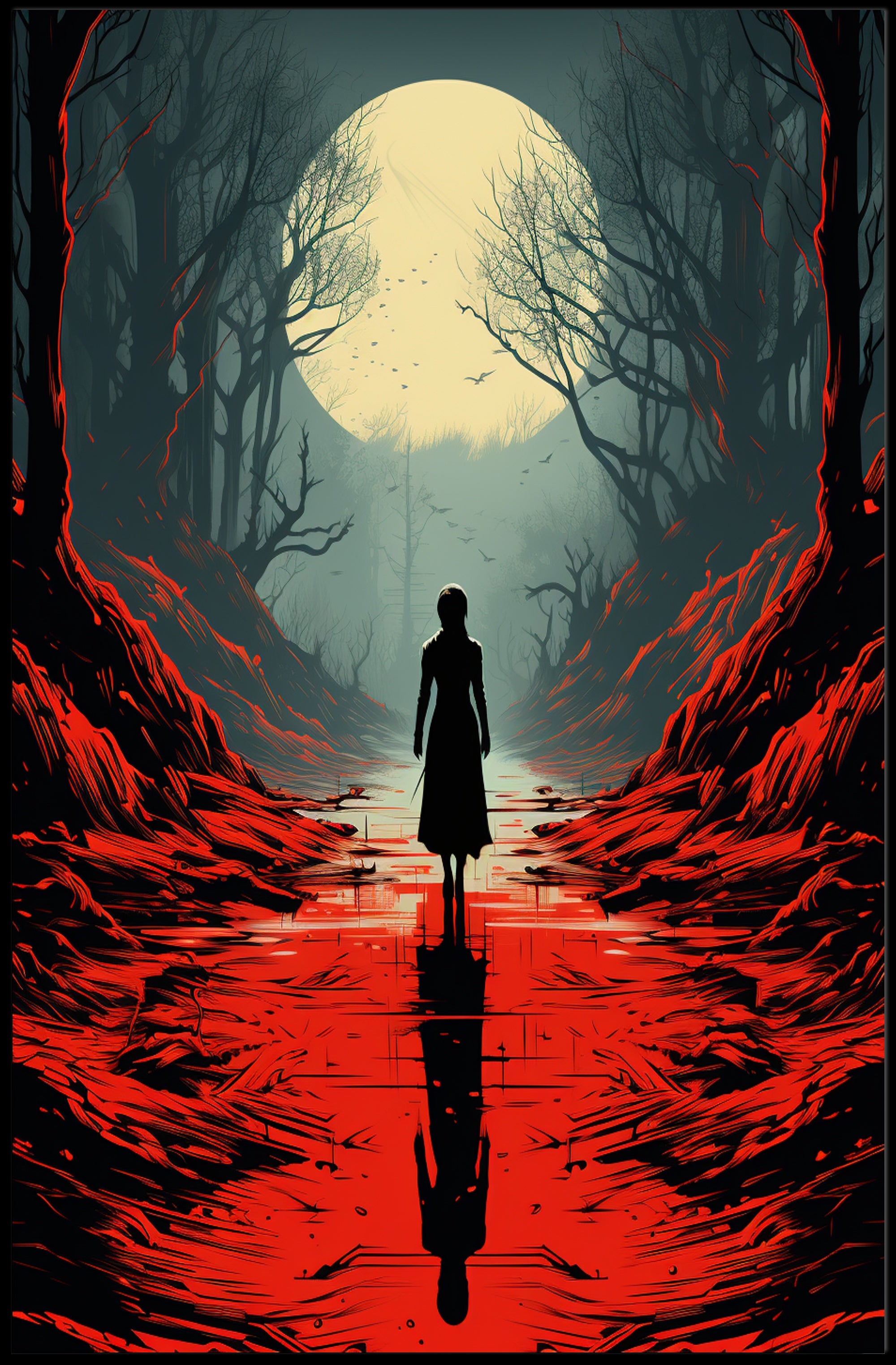 Moonlit Pathway Poster