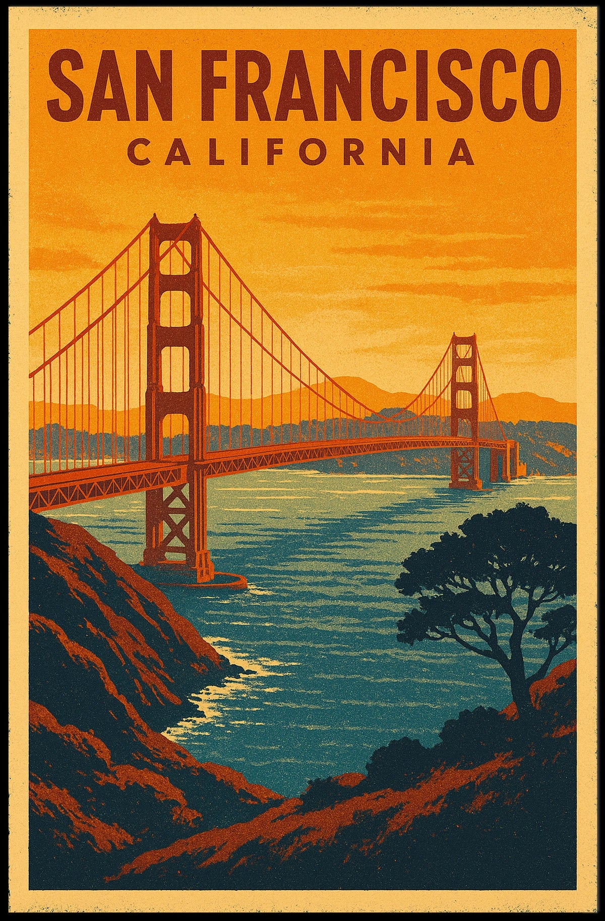 San Francisco Golden Gate Bridge Poster