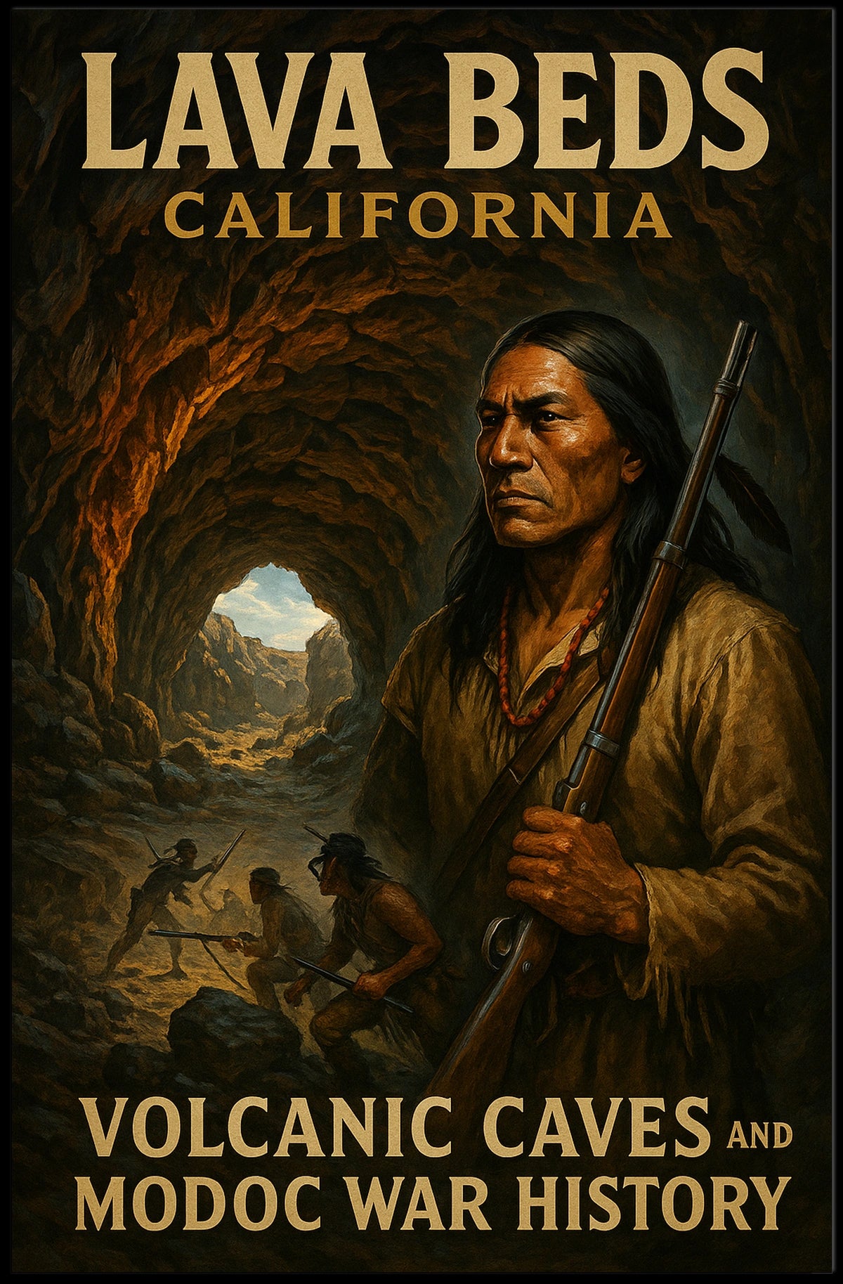Lava Beds Volcanic Caves And Modoc War Poster
