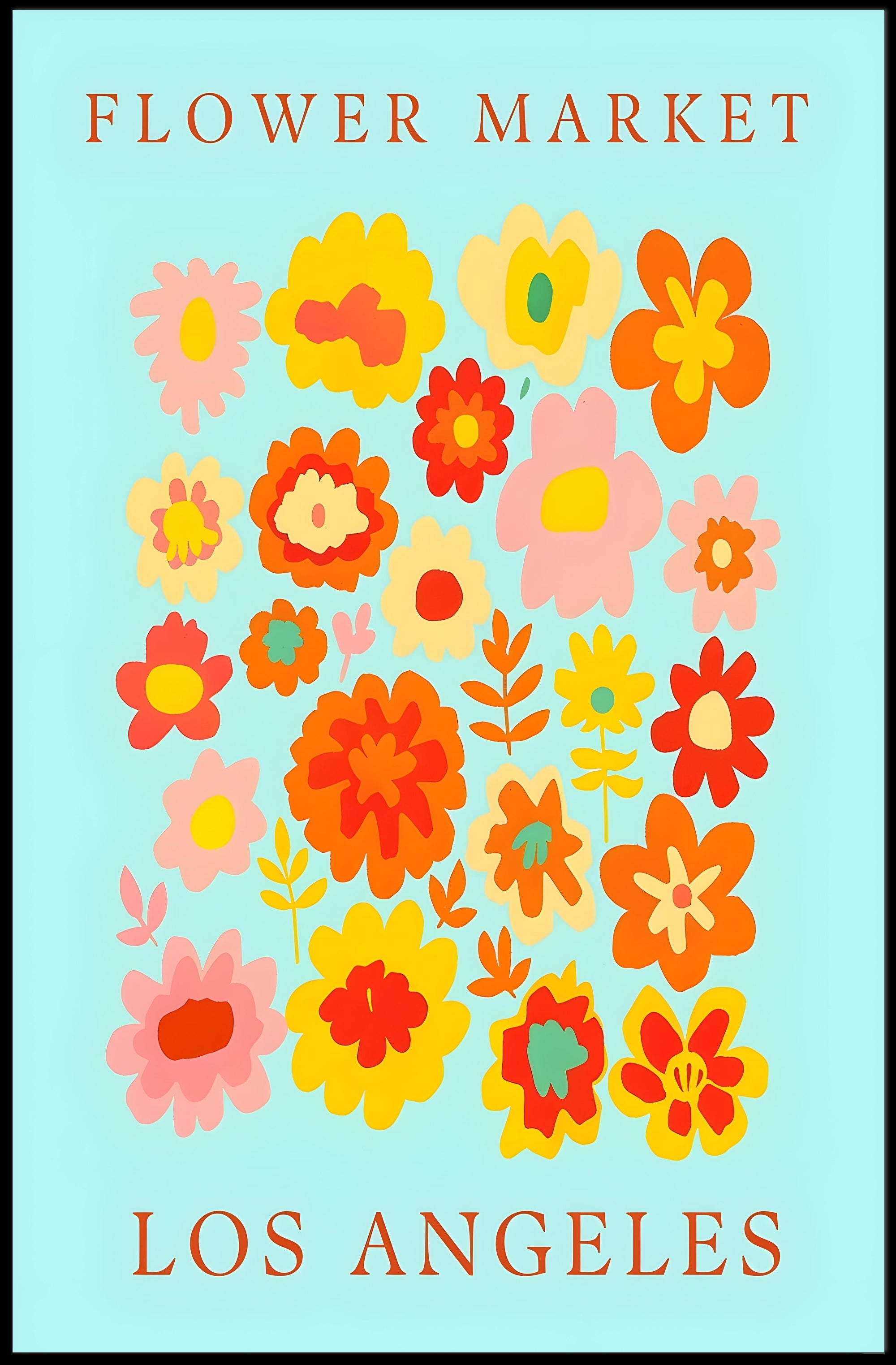 Los Angeles Flower Market Poster