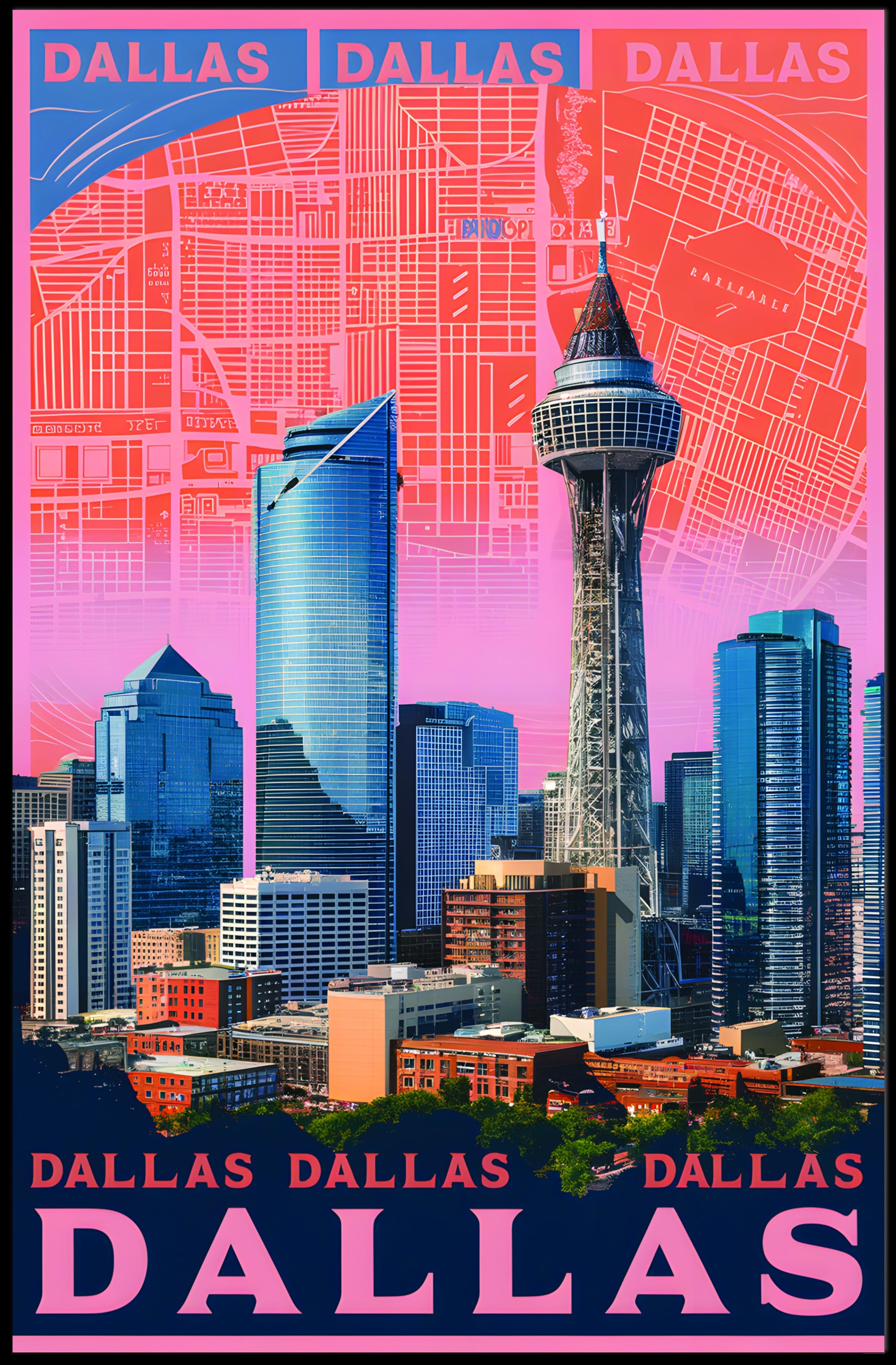 Dallas Cityscape Poster