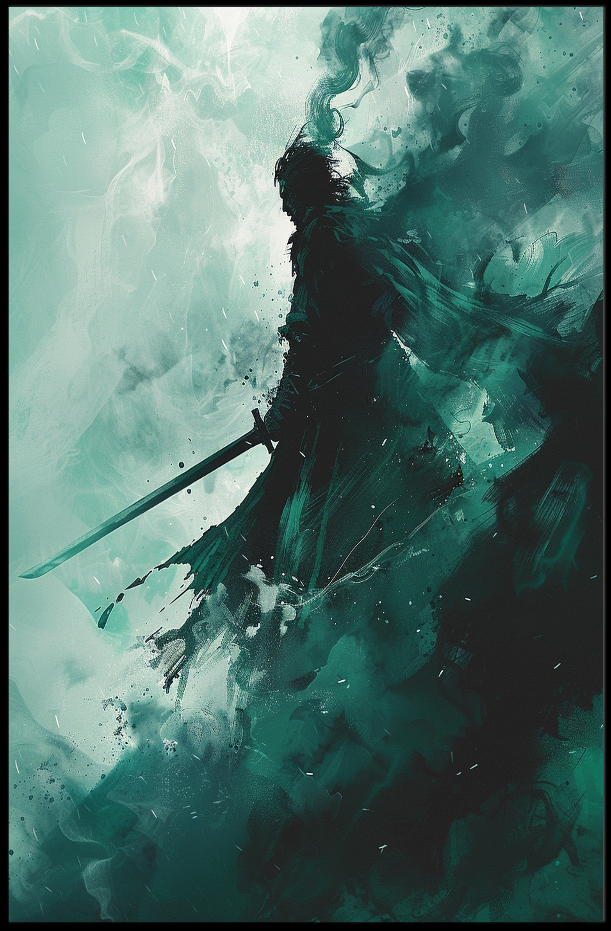 The Shadowed Warrior Poster PosterGoat