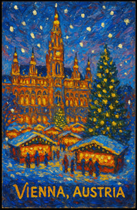 Vienna Winter Wonderland Vintage Wanderlust Poster