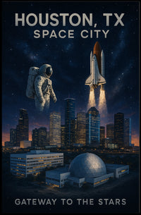 Space City Gateway to the Stars Poster