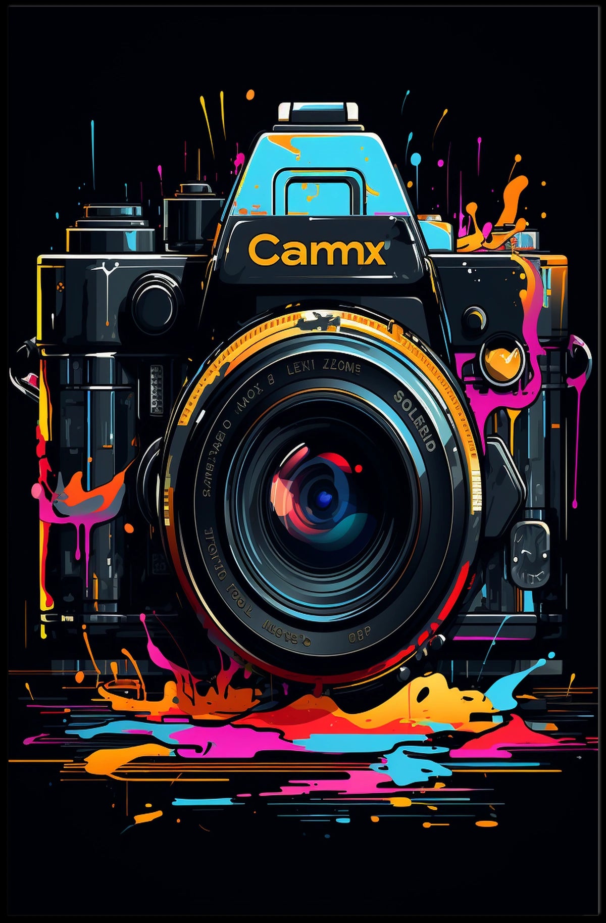 Vibrant Camera Art Poster