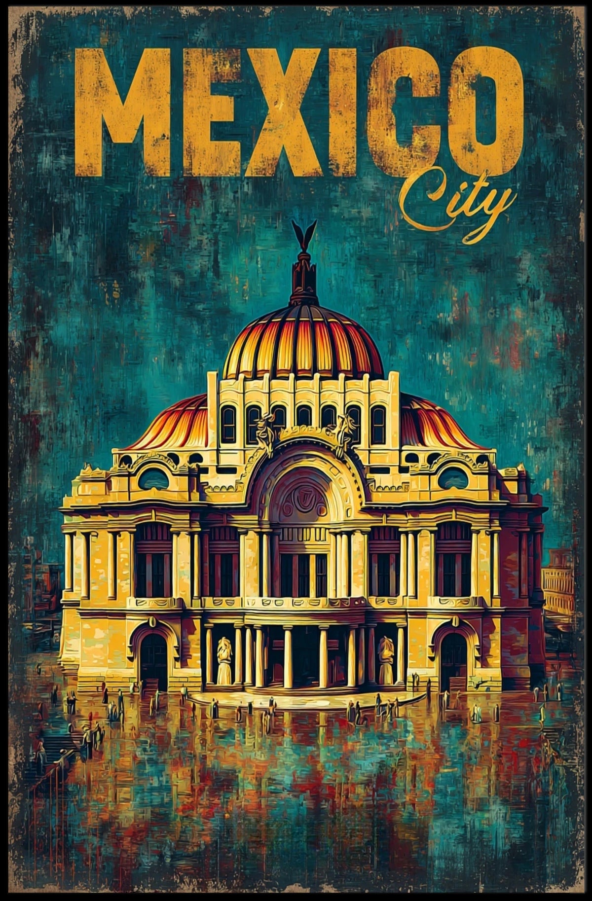 Mexico City Architectural Poster