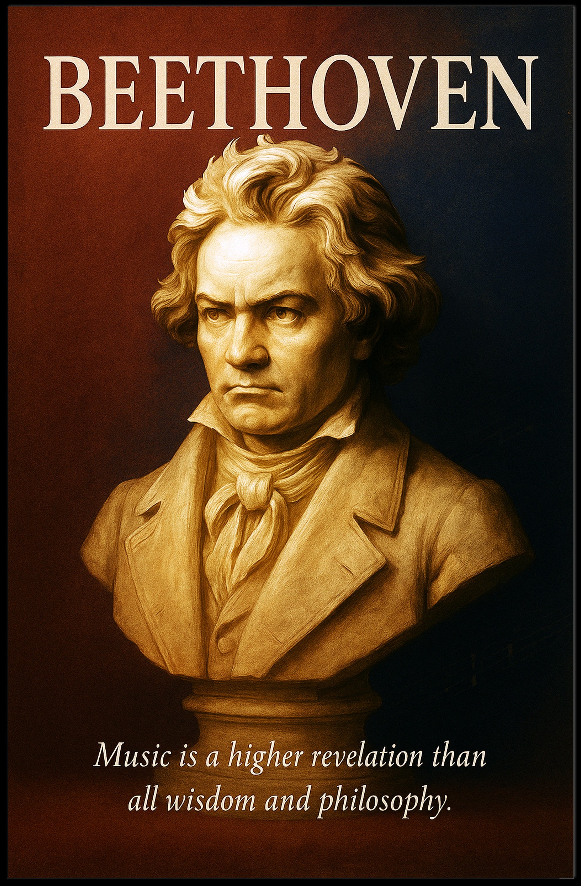 Beethoven Musical Genius Poster PosterGoat