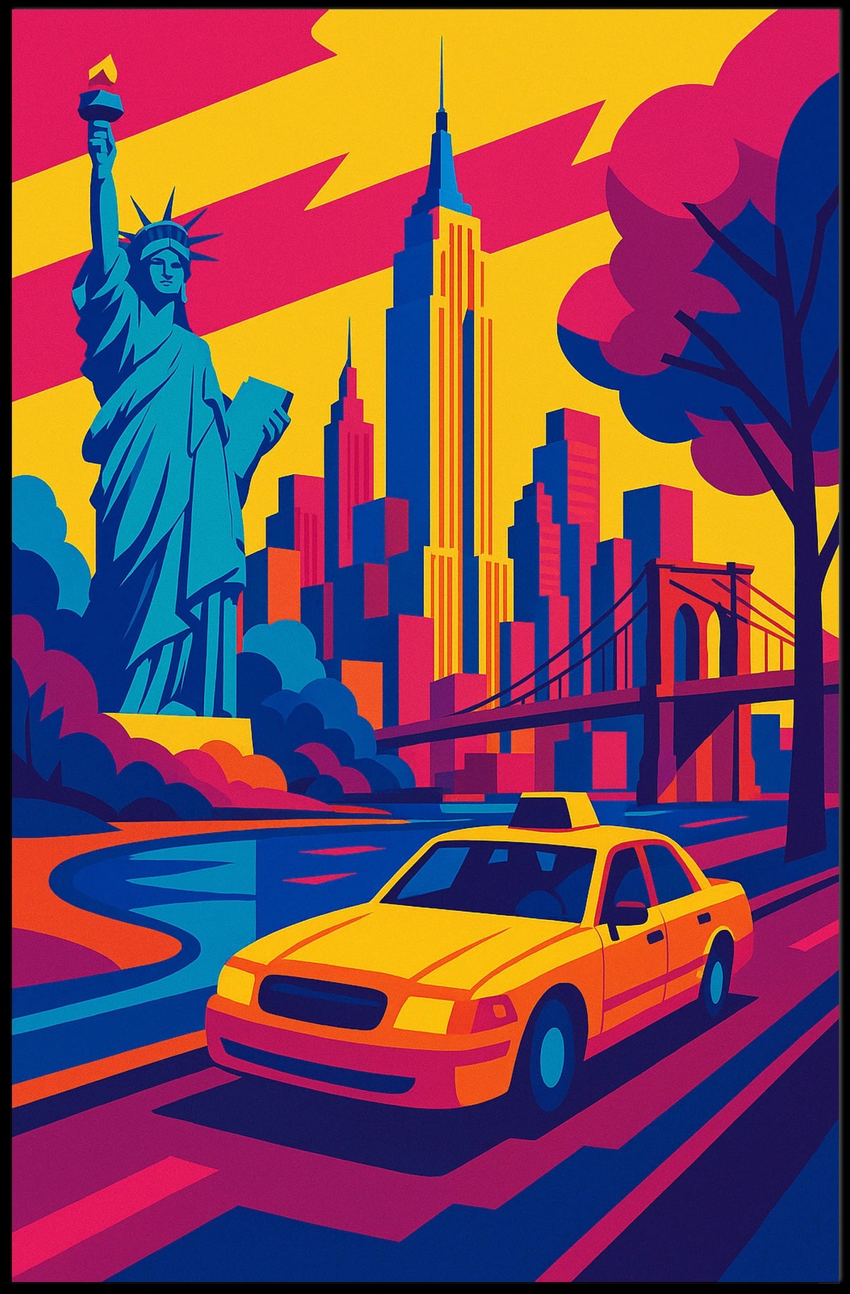 Vibrant New York Cityscape Poster