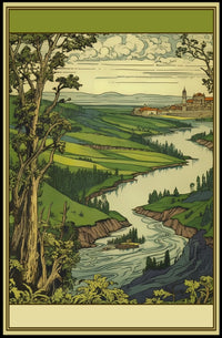 Serene River Valley Poster