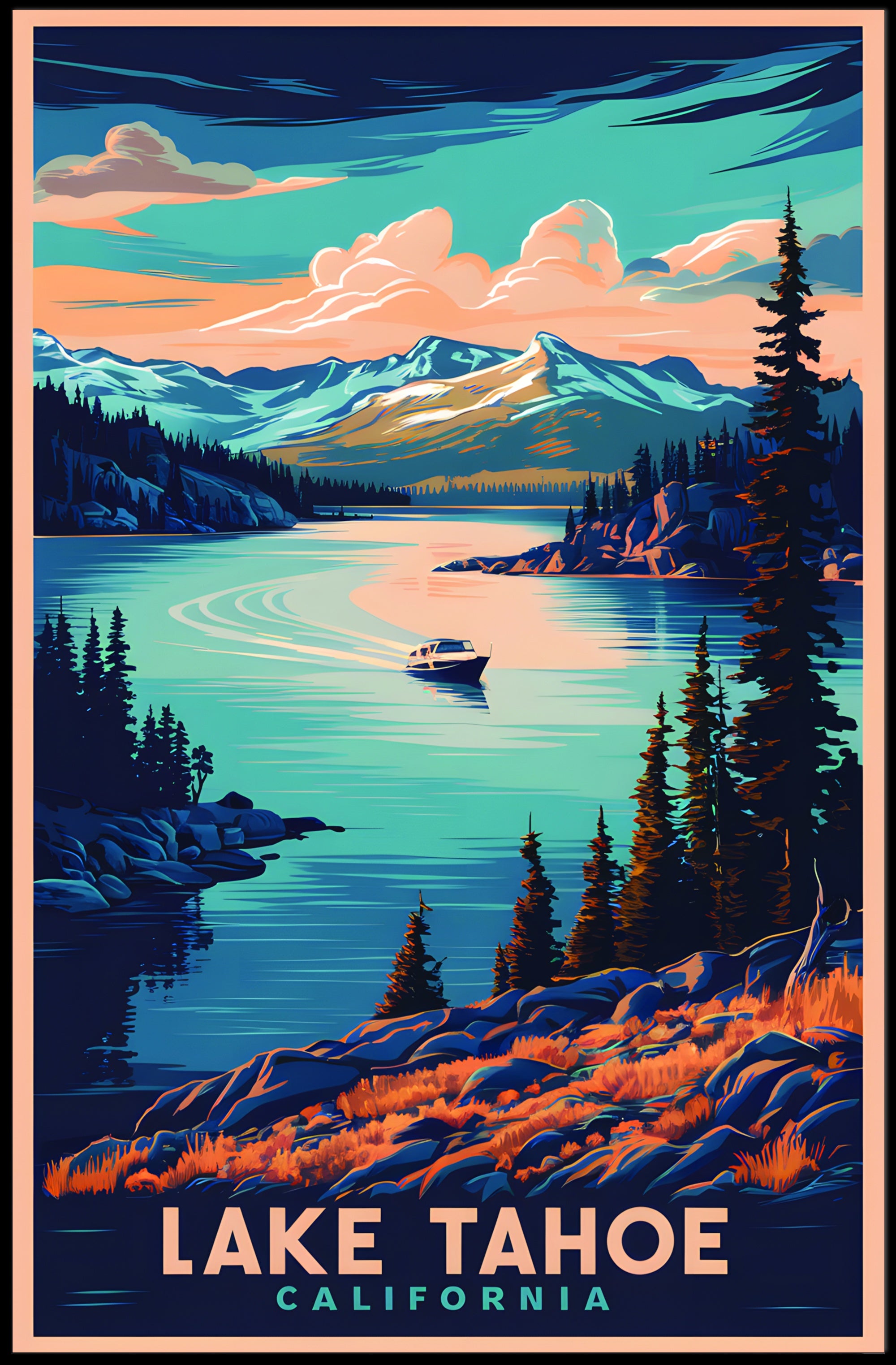 Lake Tahoe Scenic Poster