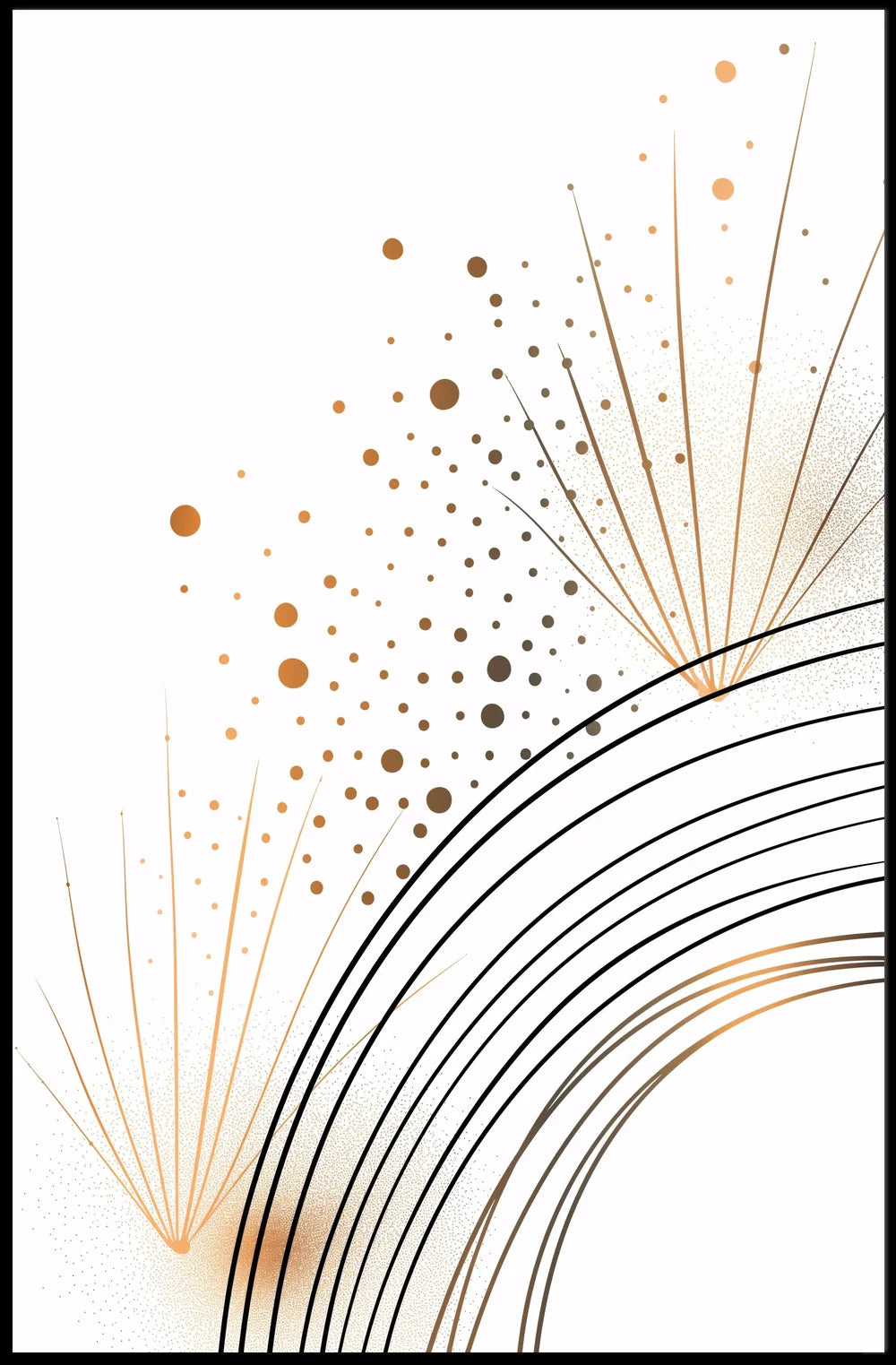 Vintage Cityscape Skyline Art Poster