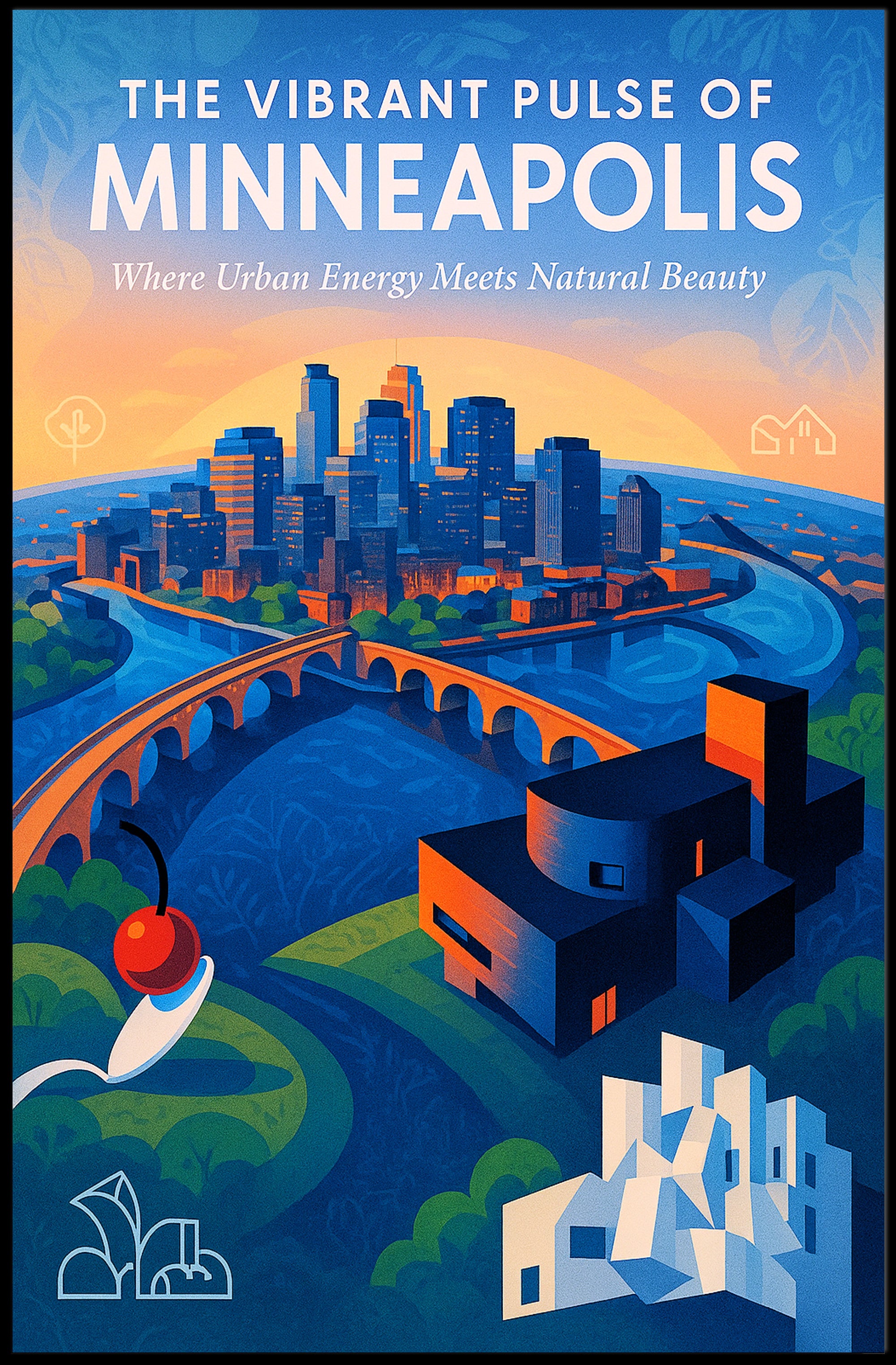 The Vibrant Pulse of Minneapolis Poster PosterGoat