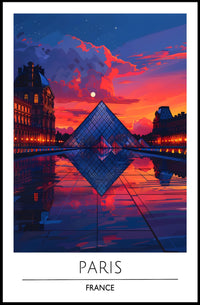 Louvre Pyramid Paris Cityscape Poster