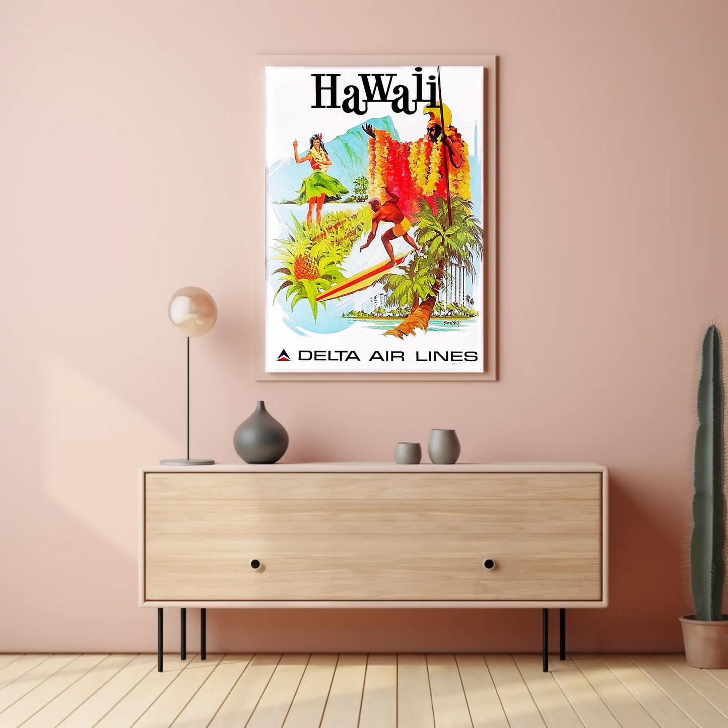 Hawaii Air Lines Travel Poster
