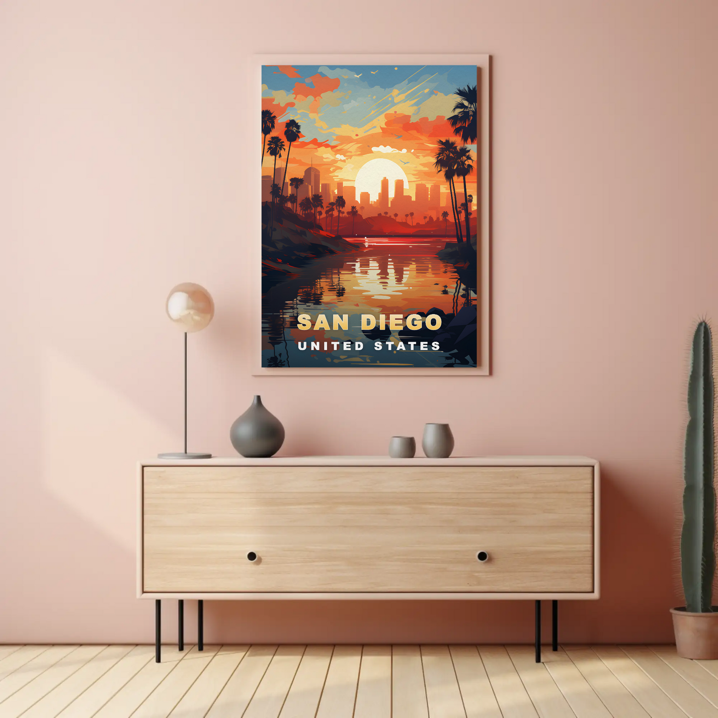 San Diego Vintage Travel Poster