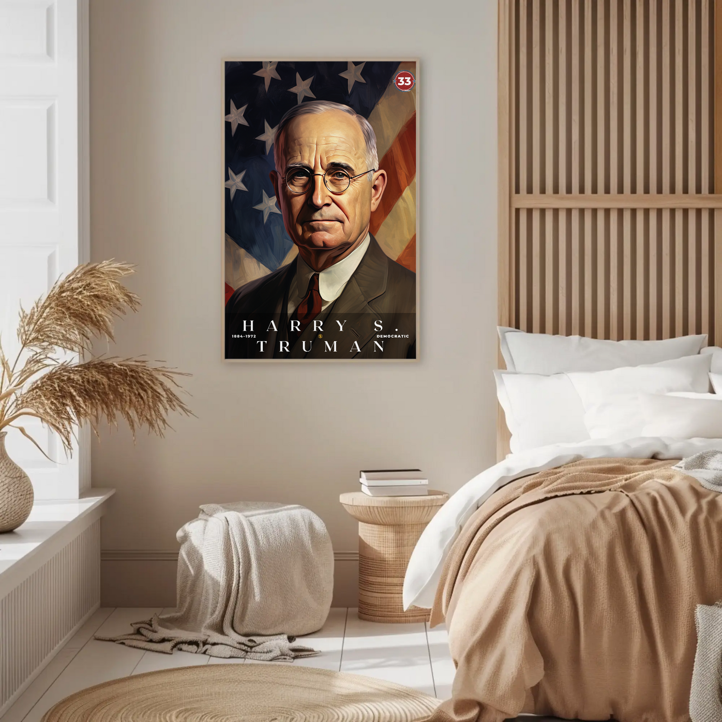 Harry Truman 33rd President Of The United States Portrait