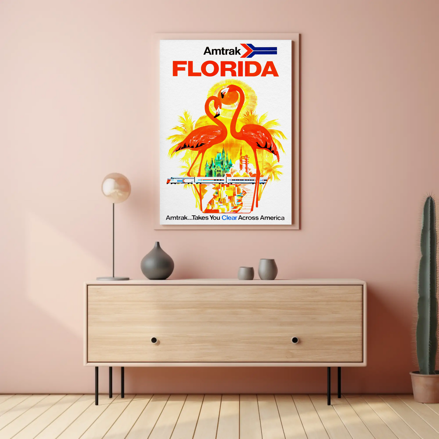 Amtrak Florida Vintage Poster