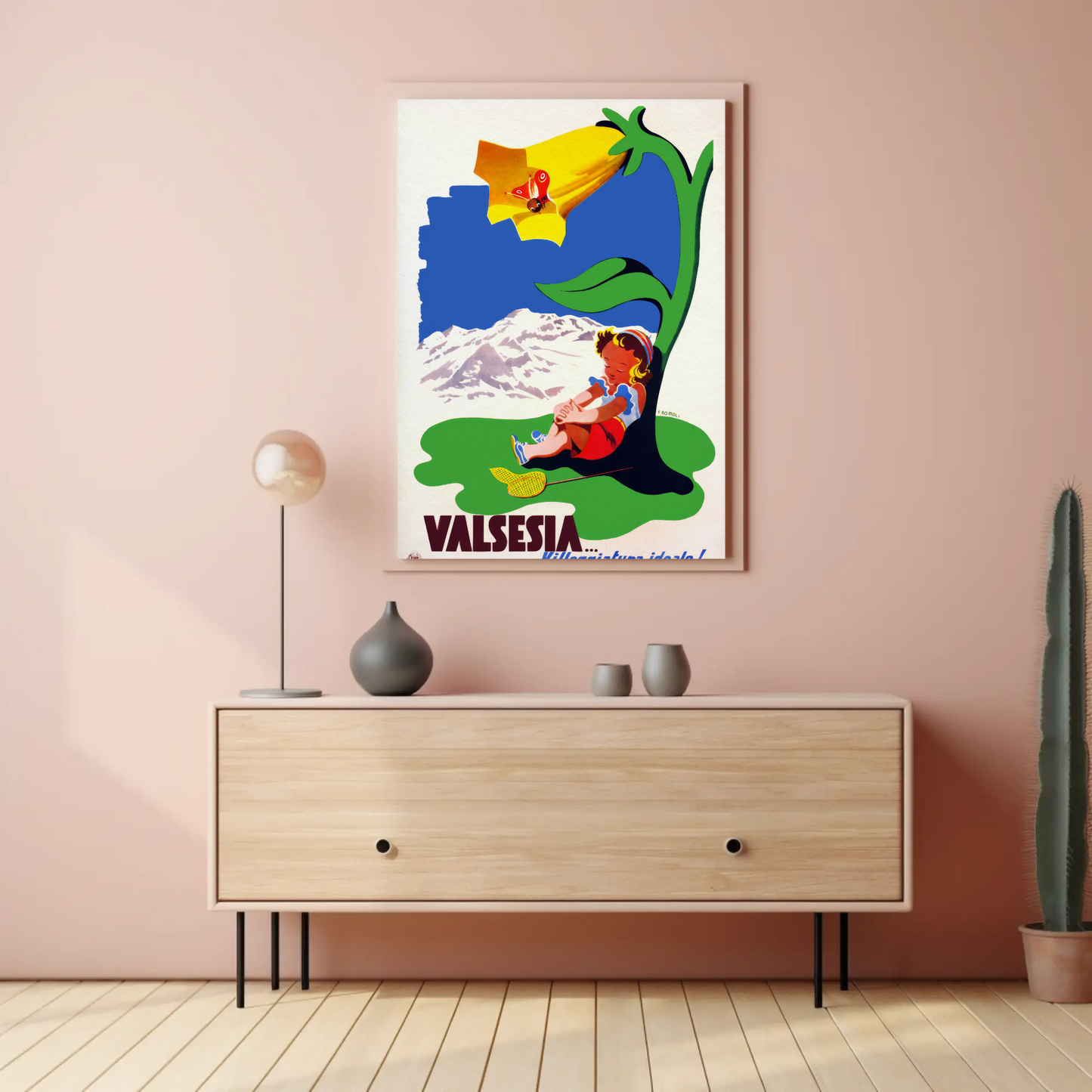 Valsesia Vintage Poster Ideal Vacation
