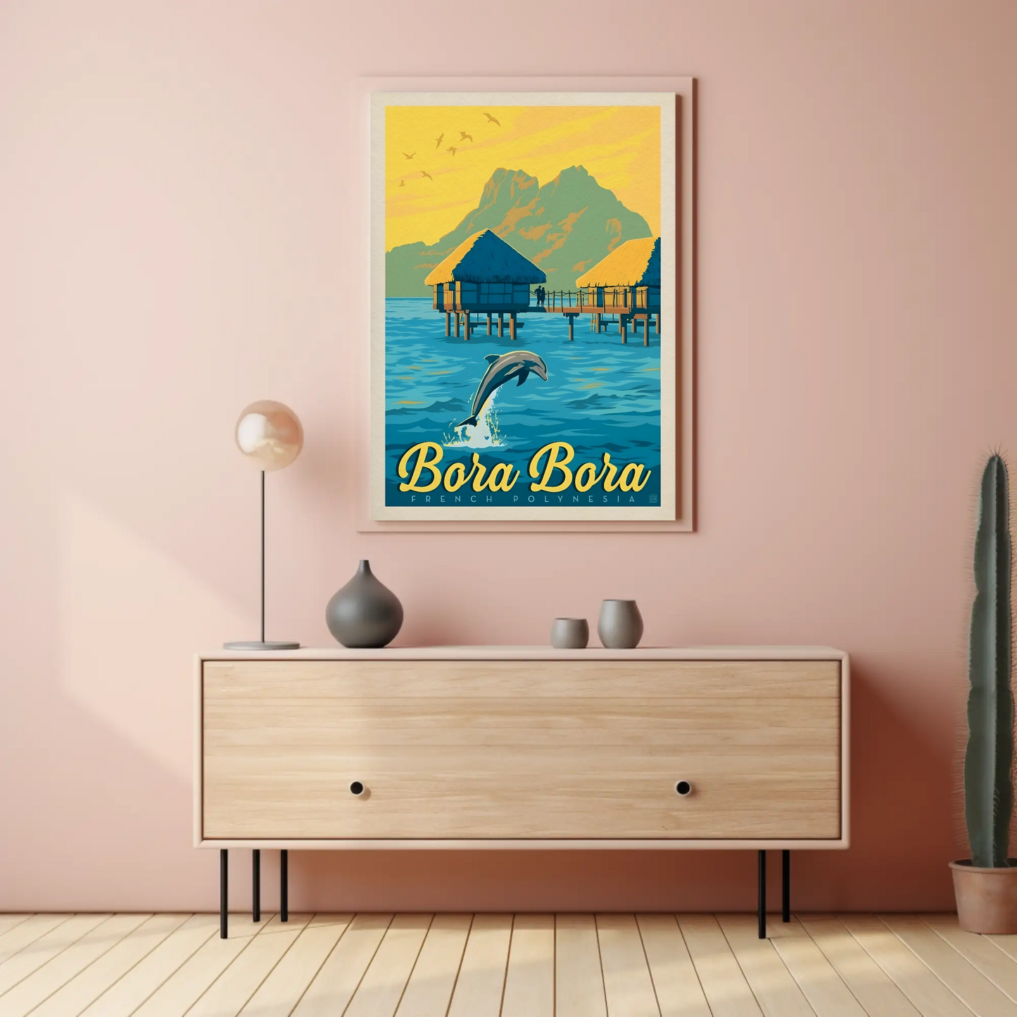 Vintage Poster Bora Bora French Polynesia