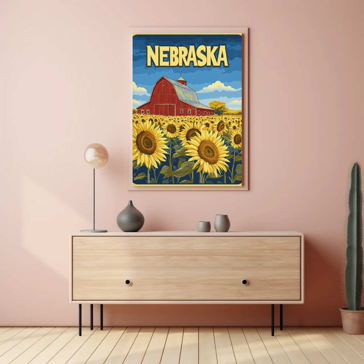 Nebraska Sunflower Fields Poster