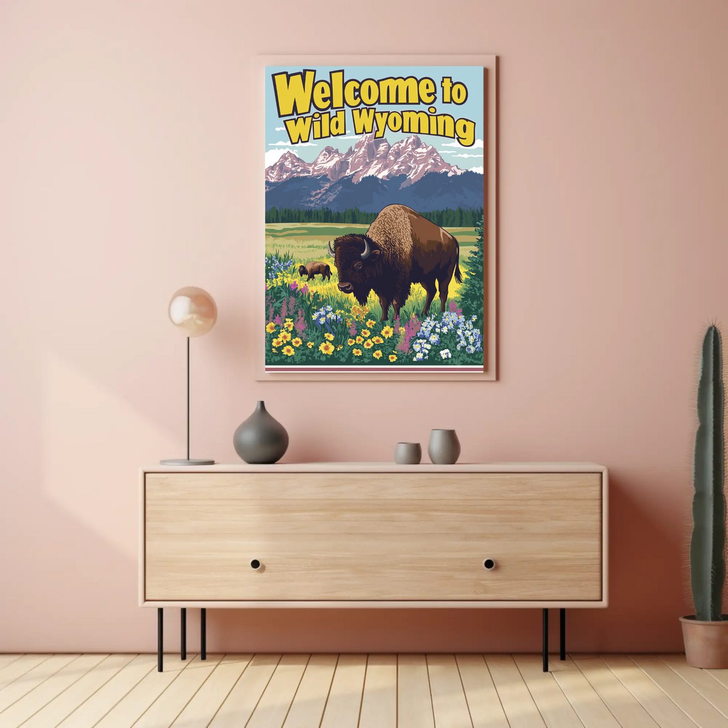 Welcome to Wild Wyoming Vintage Poster