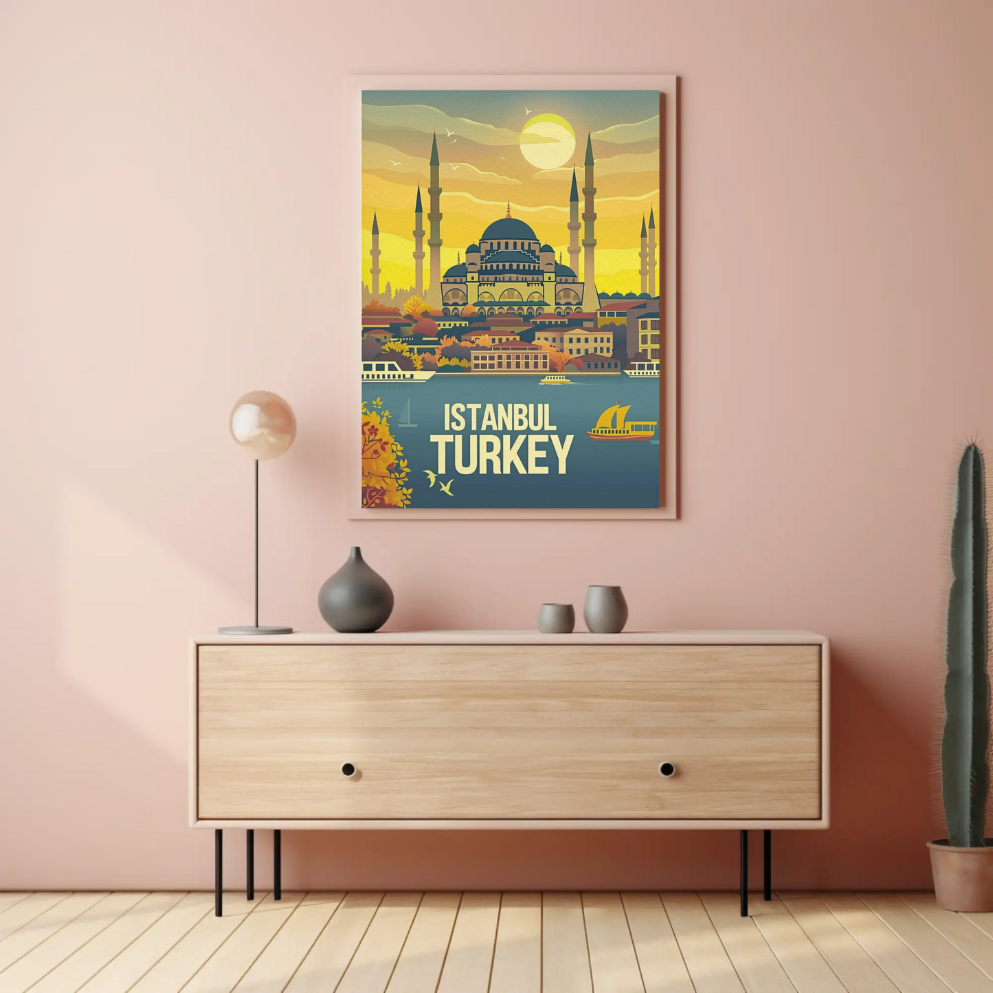 Istanbul Turkey Vintage Poster
