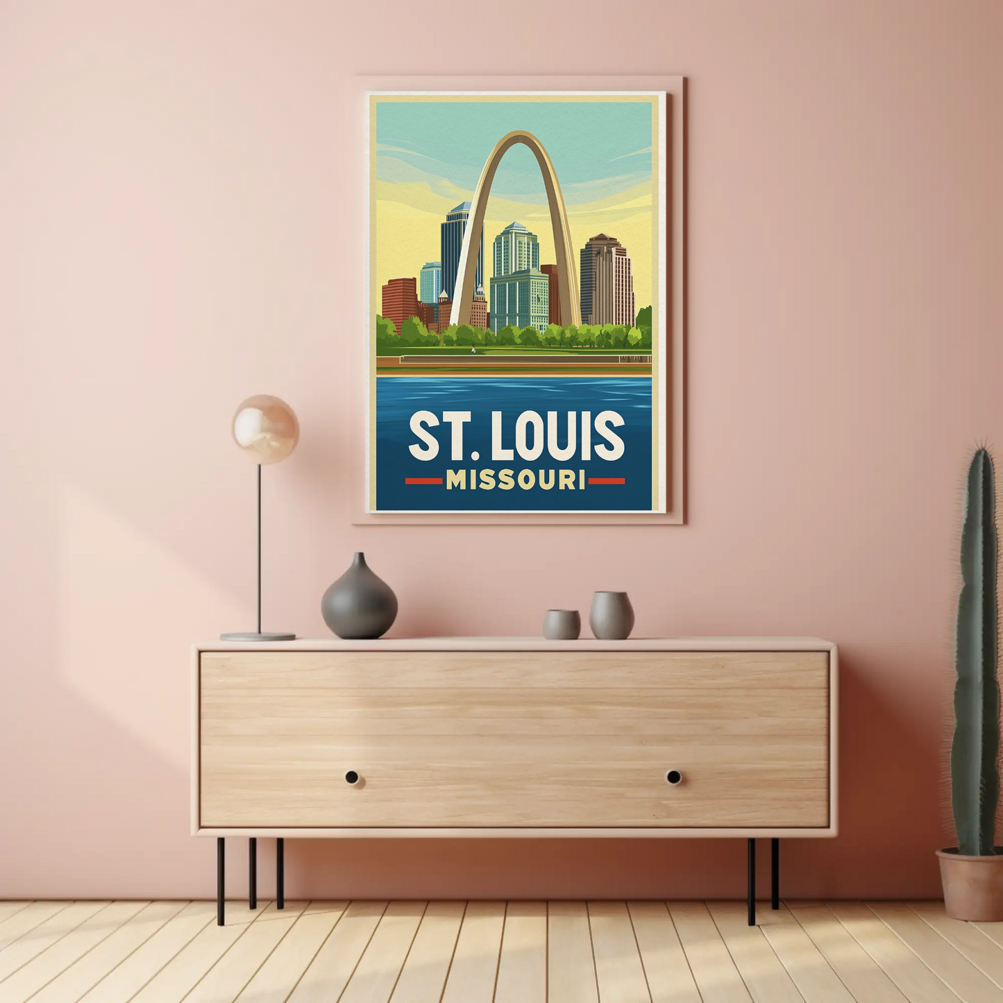 St. Louis Missouri Vintage Poster - Gateway Arch