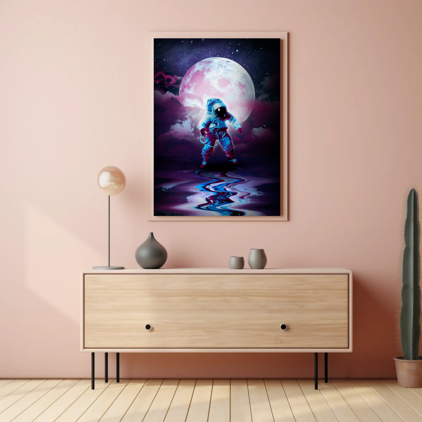 Water Astronaut Vintage Travel Poster