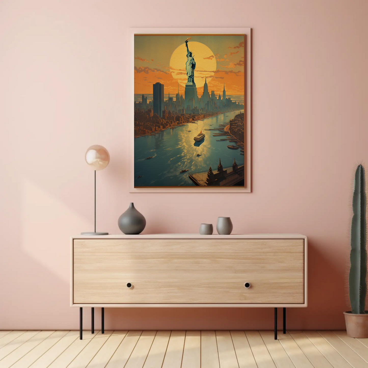 Statue of Liberty at Sunset Poster