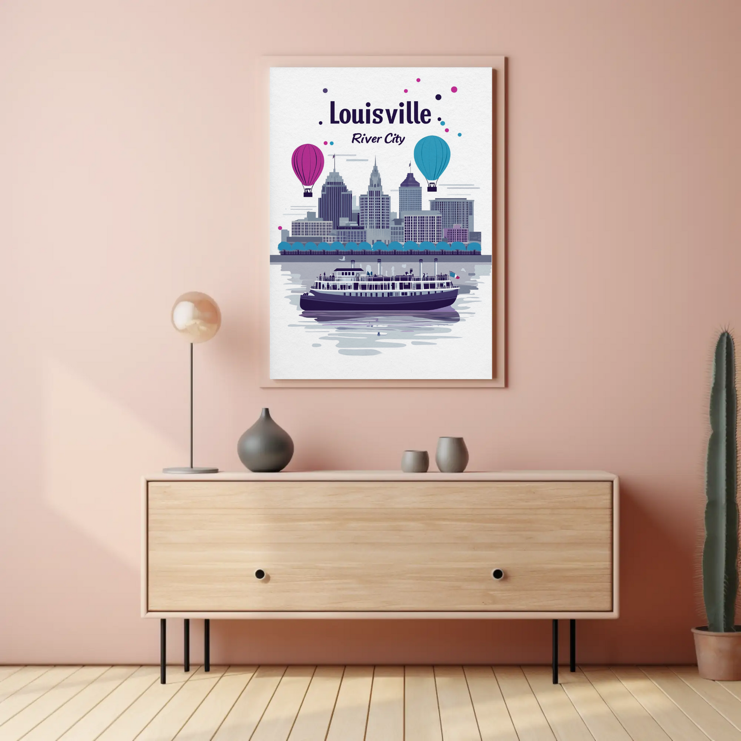 Louisville River City Vintage Poster