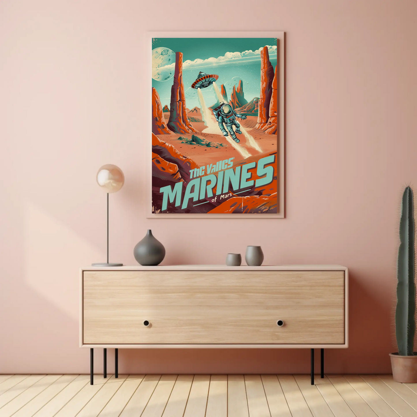 Mars Vintage Poster - Space Marines