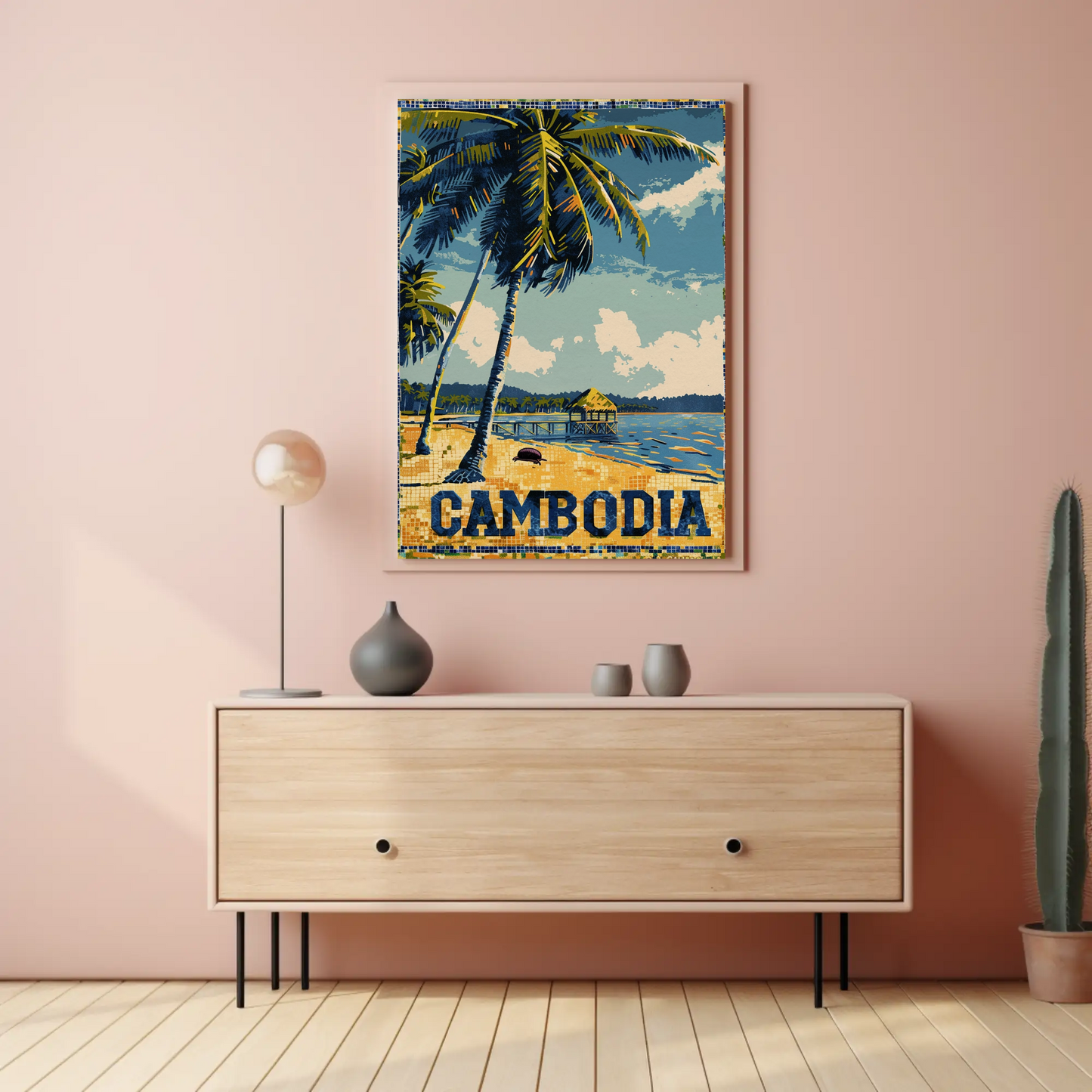 Cambodia Vintage Poster