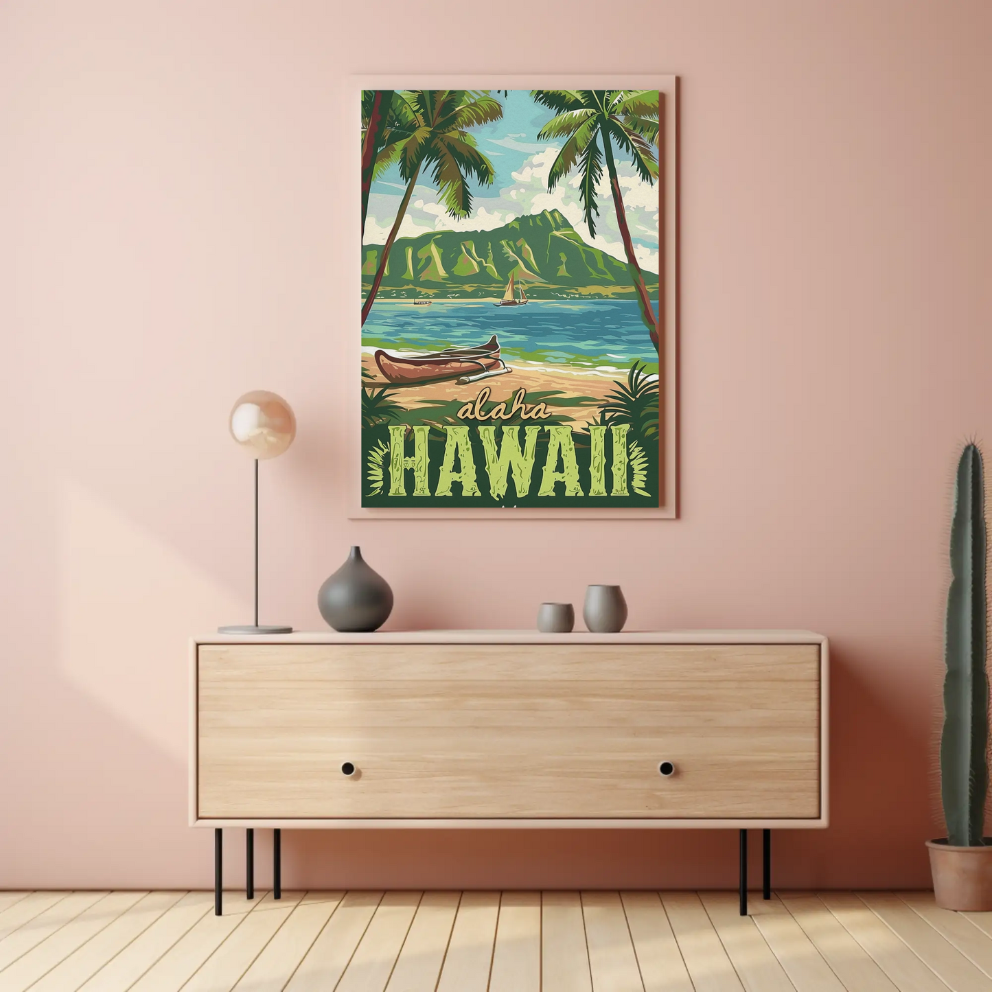Vintage Poster Aloha Hawaii Beach