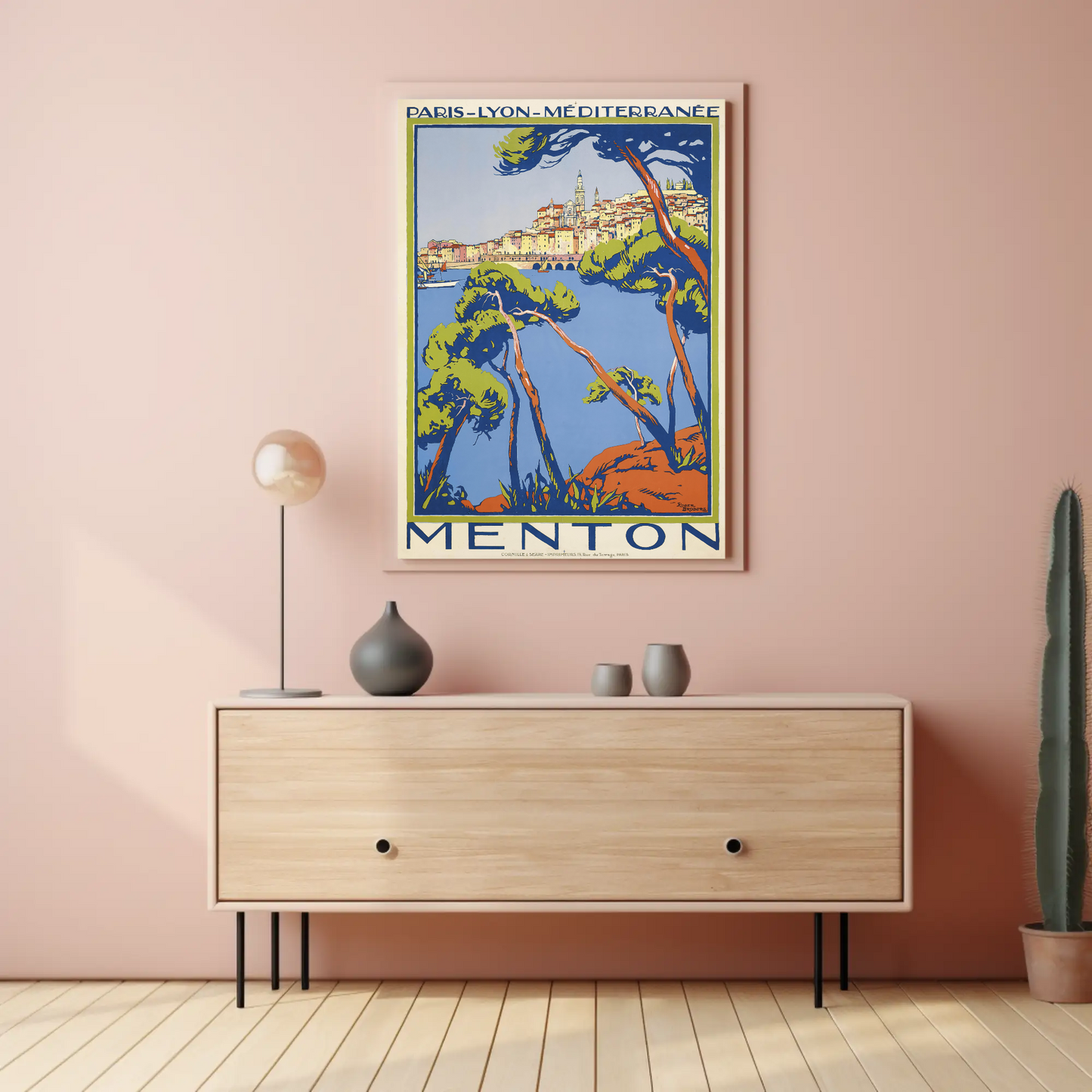 Menton Travel Poster