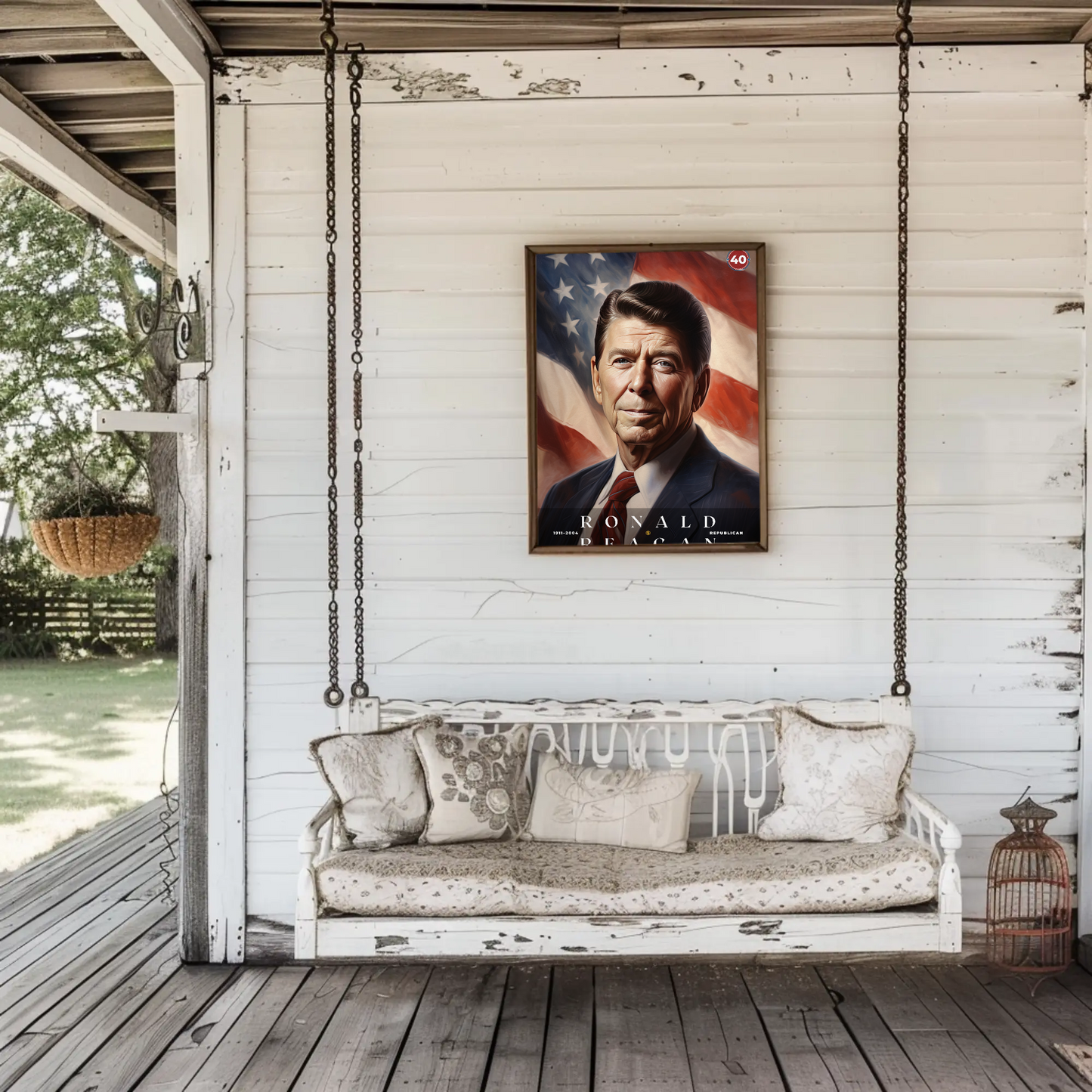 Ronald Reagan 40th President Of The United States Portrait